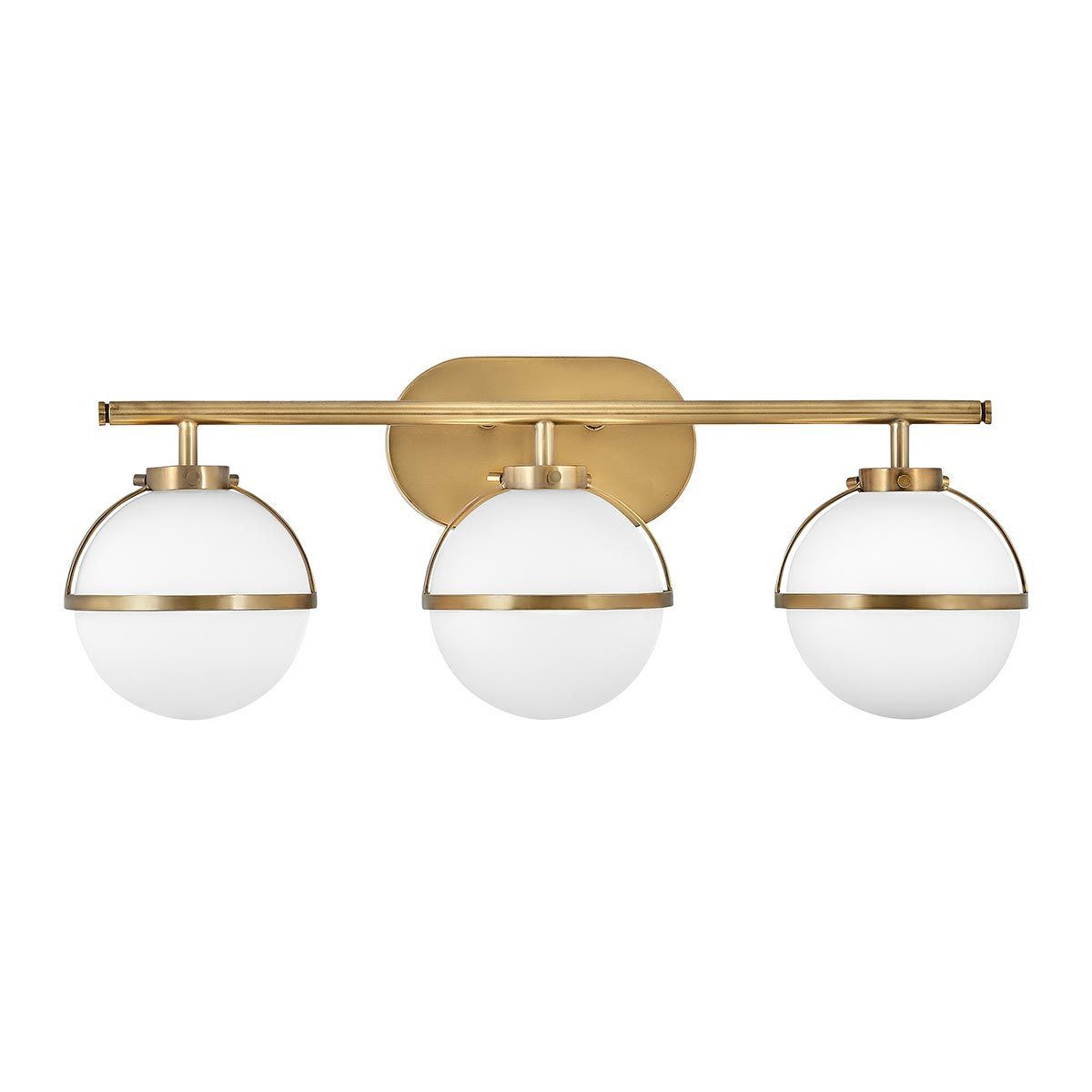 Hollis 3-flammige Wandleuchte - Heritage Messing, Stahl, klares Saatglas - Elsteadlighting - leuchtengrosshandel24