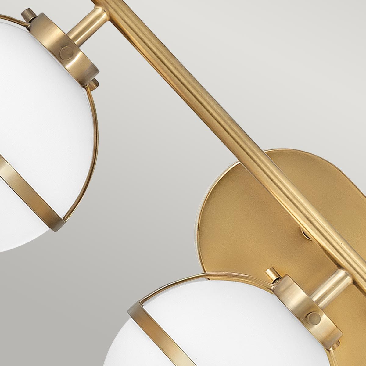 Hollis 3-flammige Wandleuchte - Heritage Messing, Stahl, klares Saatglas - Elsteadlighting - leuchtengrosshandel24