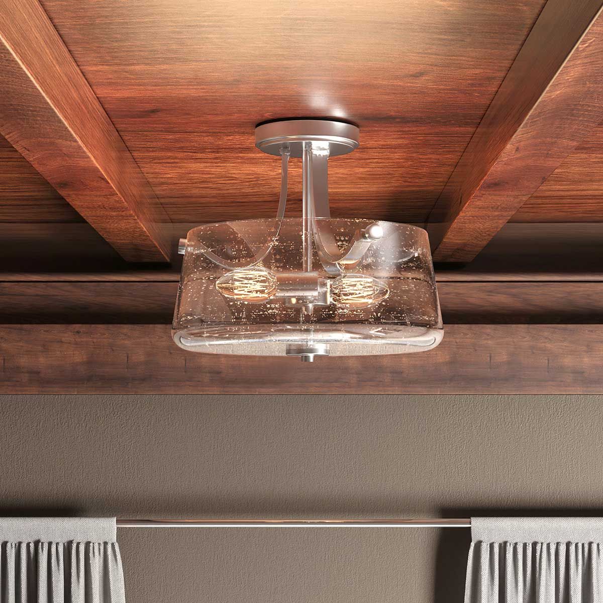 Hollister 2-flammige Halbdeckenleuchte, poliertes Nickel - Elsteadlighting - leuchtengrosshandel24