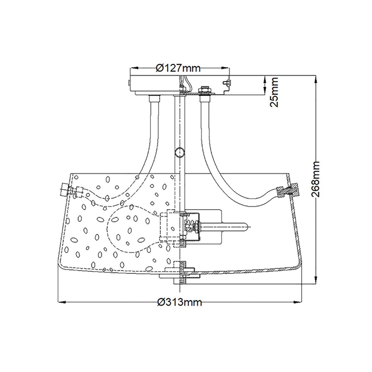 Hollister 2-flammige Halbdeckenleuchte, poliertes Nickel - Elsteadlighting - leuchtengrosshandel24