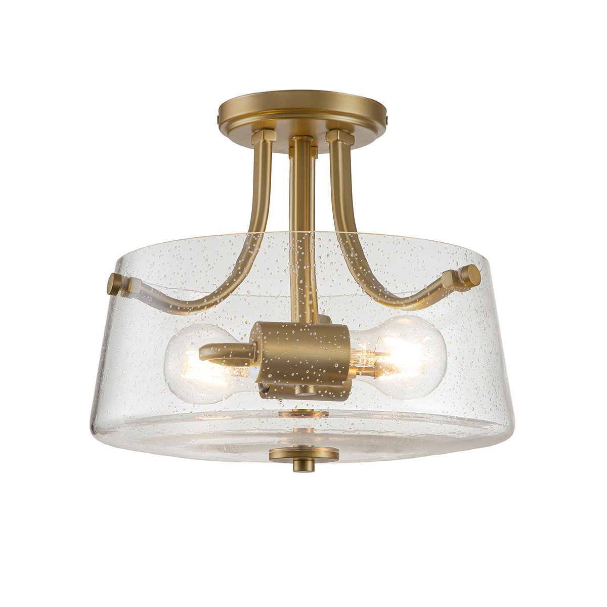 Hollister 2-flammige Halbeinbauleuchte - Gebürstetes Messing - Elsteadlighting - leuchtengrosshandel24