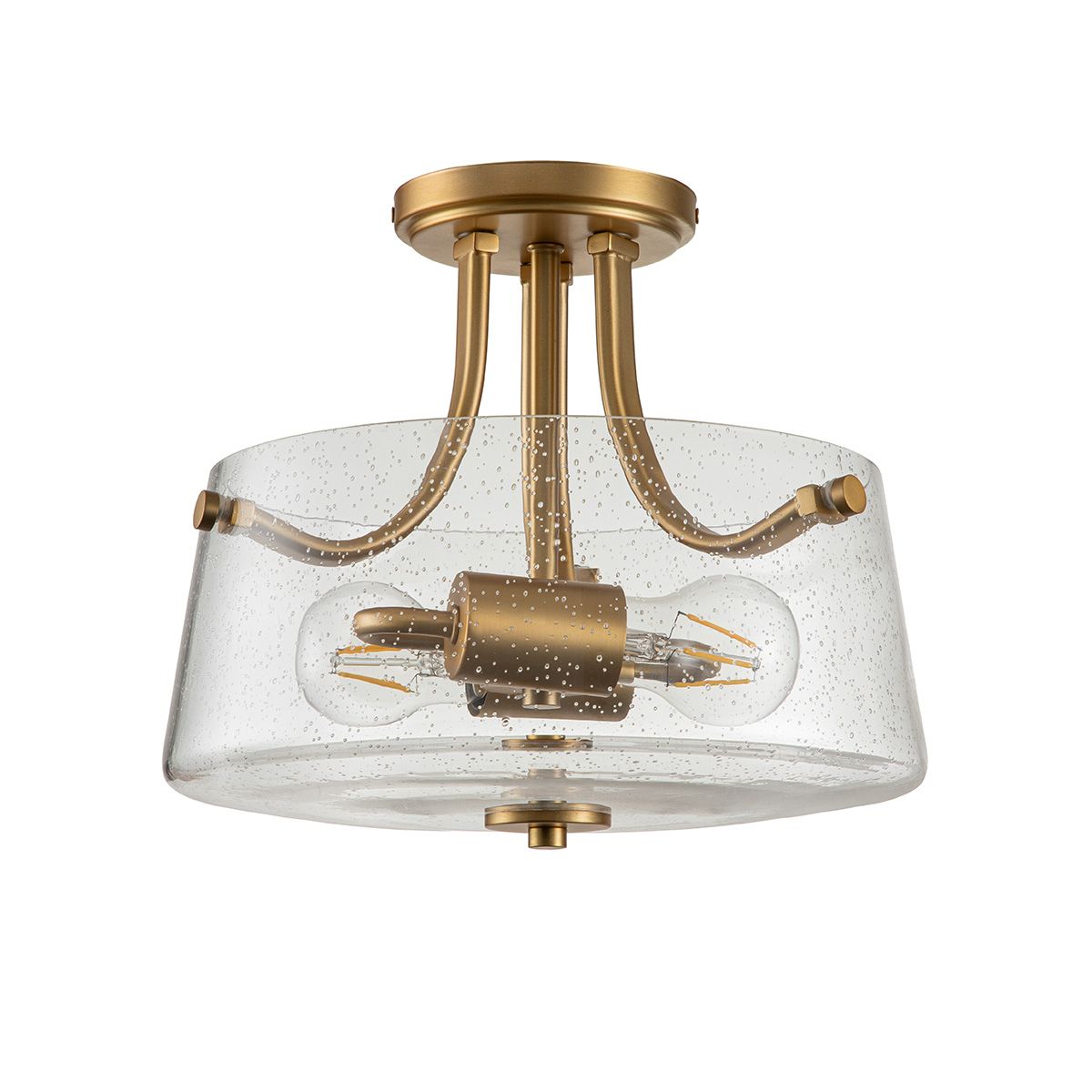 Hollister 2-flammige Halbeinbauleuchte - Gebürstetes Messing - Elsteadlighting - leuchtengrosshandel24