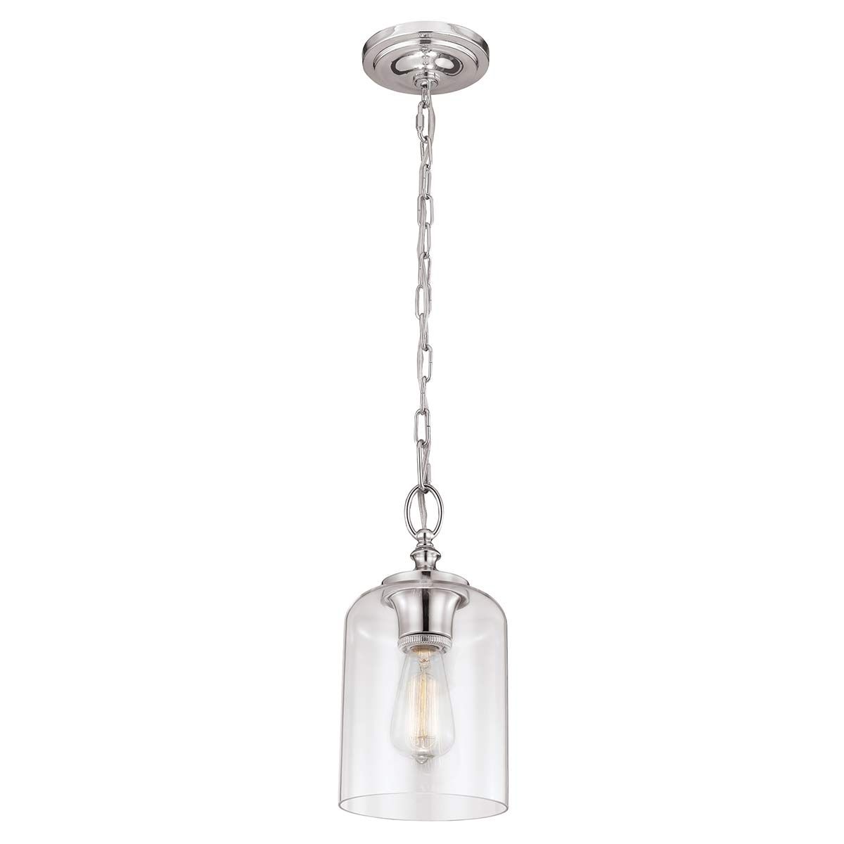Hounslow Pendelleuchte mit 1 Licht, poliertes Nickel – poliertes Nickel - Elsteadlighting - leuchtengrosshandel24