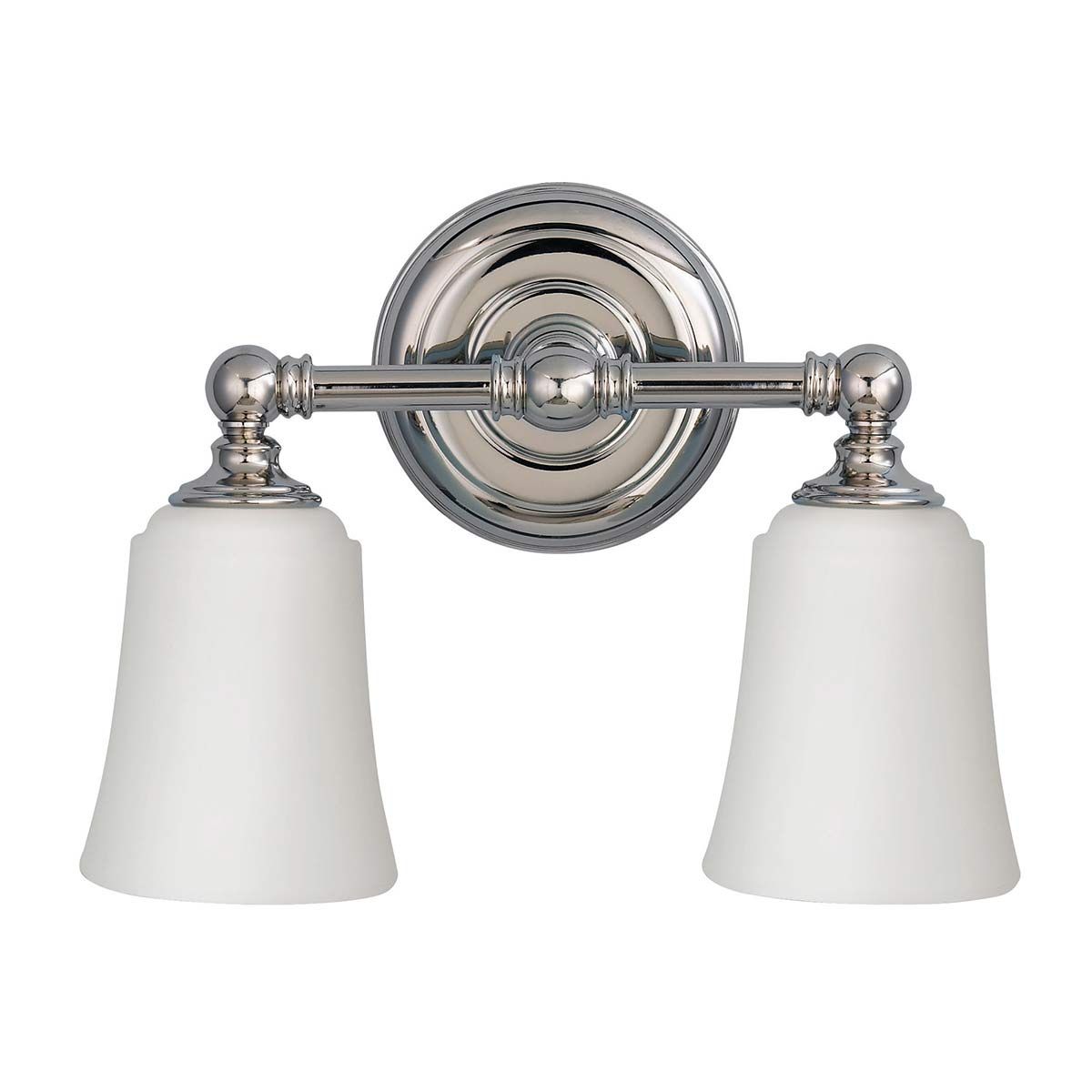 Huguenot Lake 2-flammige Wandleuchte, poliertes Chrom - Elsteadlighting - leuchtengrosshandel24