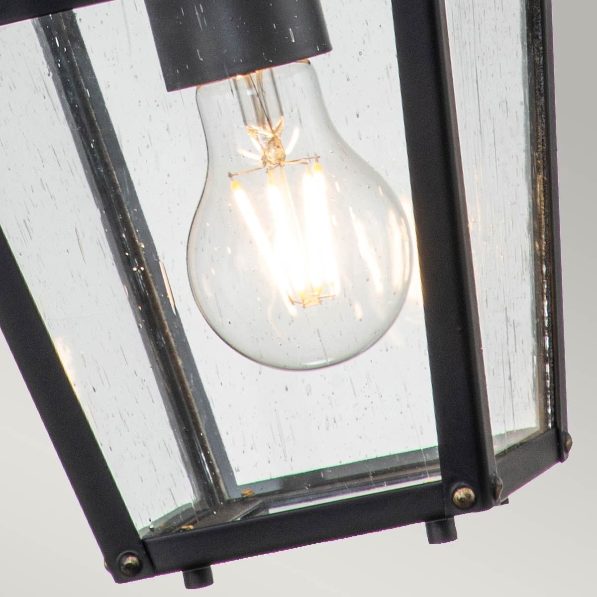 Huntersfield 1 - flammige kleine Kettenlaterne - Schwarz - Elsteadlighting - HK - HUNTERSFIELD8 - S - BK