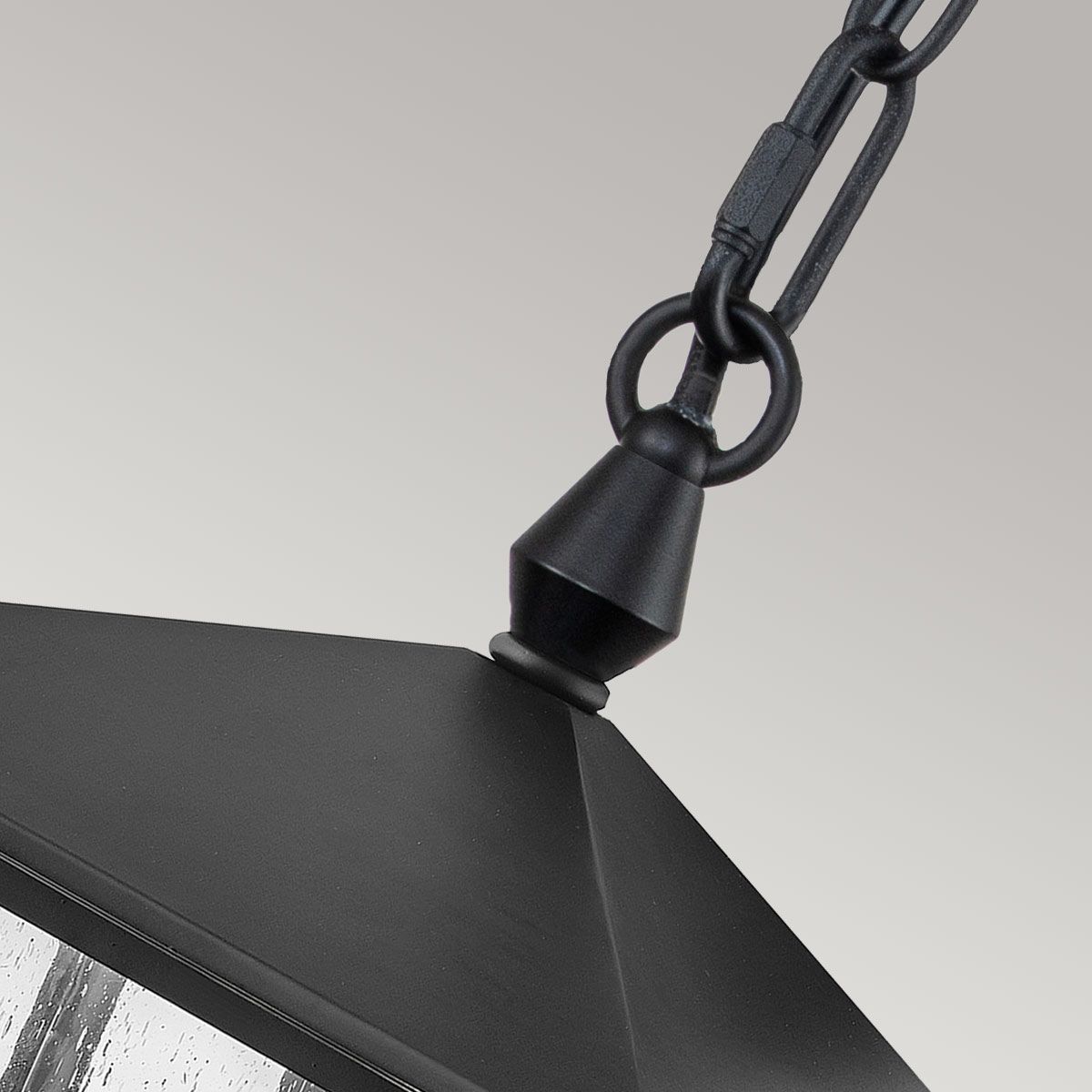 Huntersfield Kettenlaterne mit 3 Lichtern, groß, Schwarz - Elsteadlighting - HK - HUNTERSFIELD8 - L - BK