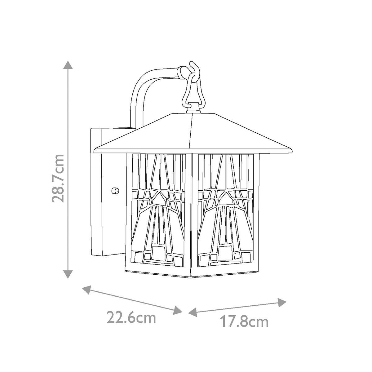 Inglenook 1-flammige kleine Wandlaterne für den Außenbereich – Valiant Bronze - Elsteadlighting - leuchtengrosshandel24