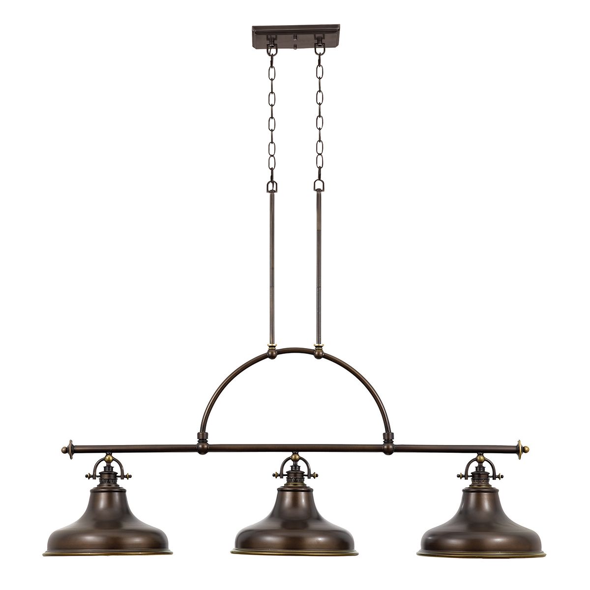 Inselleuchte Emery 3-flammig - Palladian Bronze - Elsteadlighting - leuchtengrosshandel24