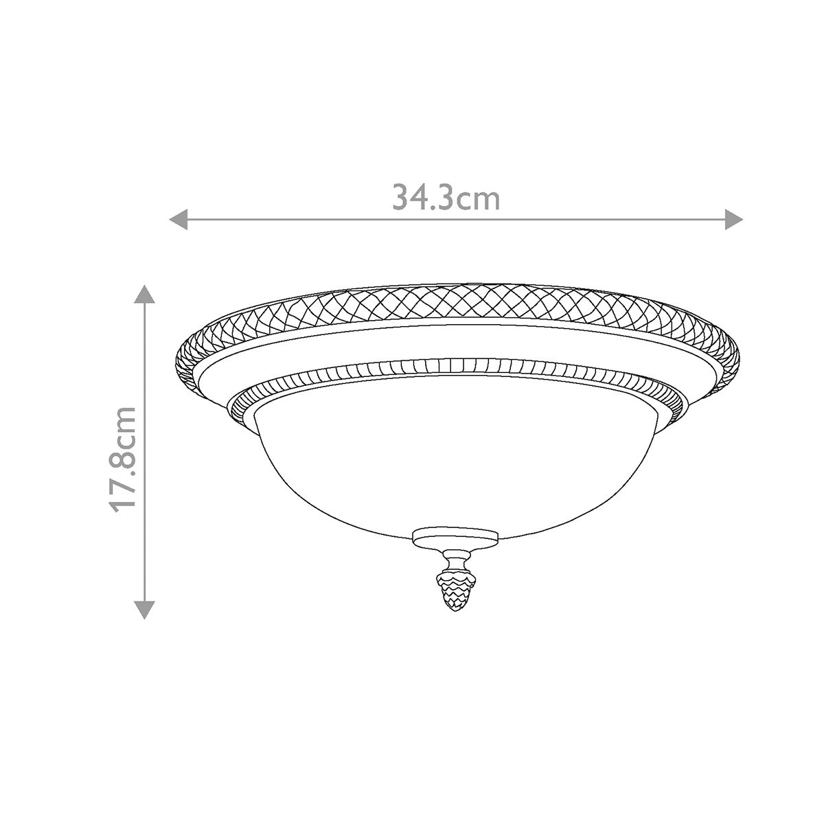 Kelham Hall Deckenleuchte mit 2 Lichtern, Firenze Gold/British Bronze - Elsteadlighting - leuchtengrosshandel24