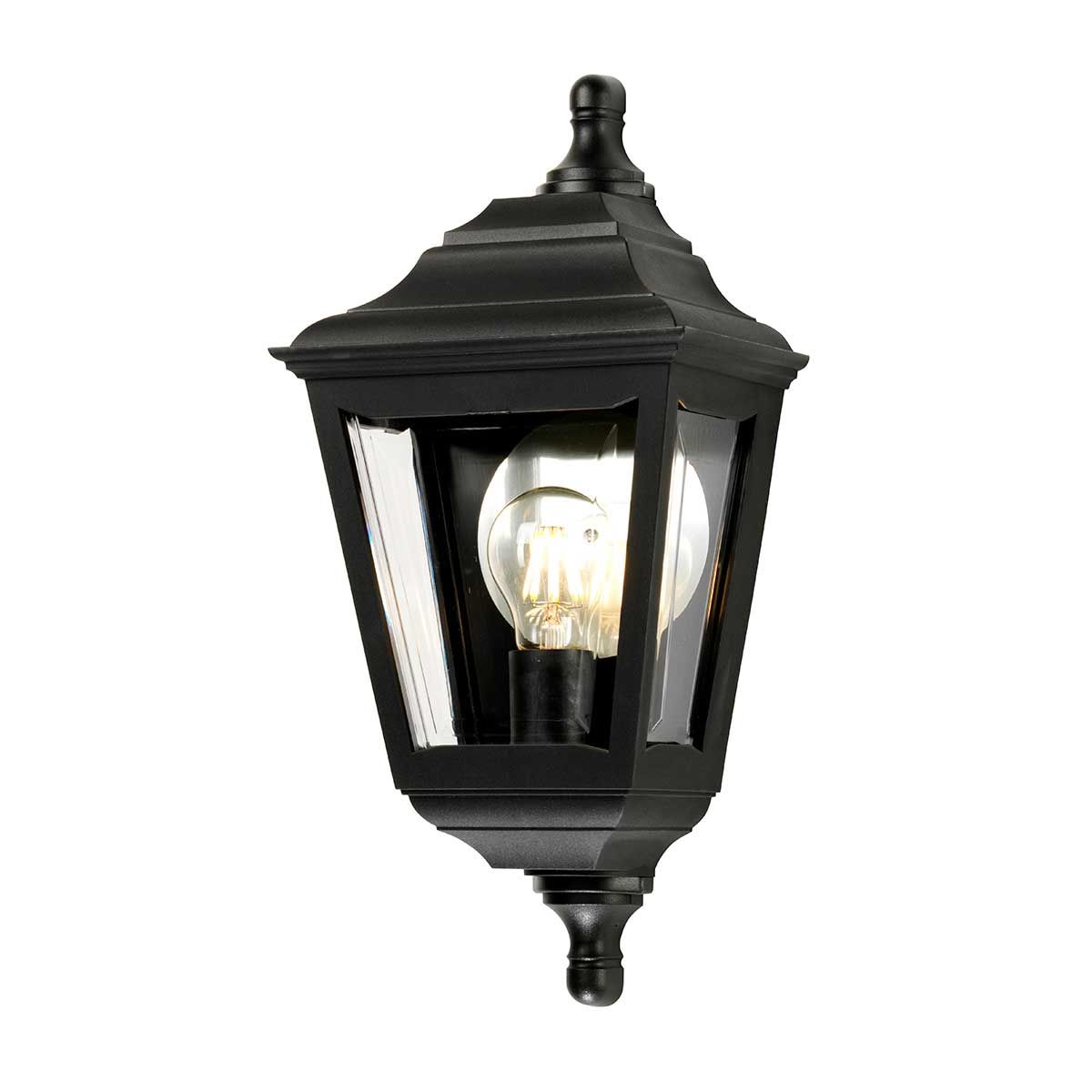 Kerry Wandlaterne mit 1 Licht, Schwarz - Elsteadlighting - KERRY - FLUSH