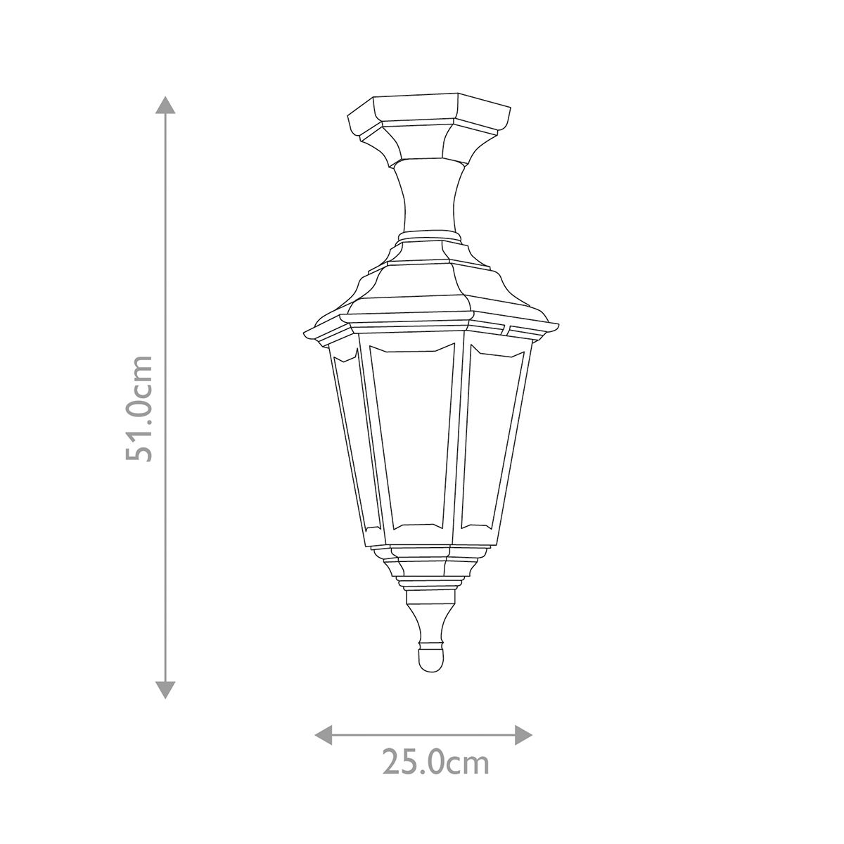 Kinsale 1 - flammige Sockel - /Verandalaterne - Schwarz - Elsteadlighting - KINSALE - PED - POR