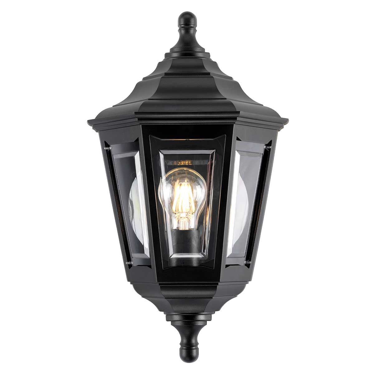 Kinsale 1 - flammige Wandlaterne - Schwarz - Elsteadlighting - KINSALE - FLUSH