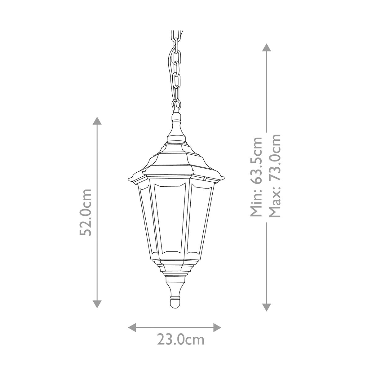 Kinsale 1 - Lichterkettenlaterne - Schwarz - Elsteadlighting - KINSALE - CHAIN