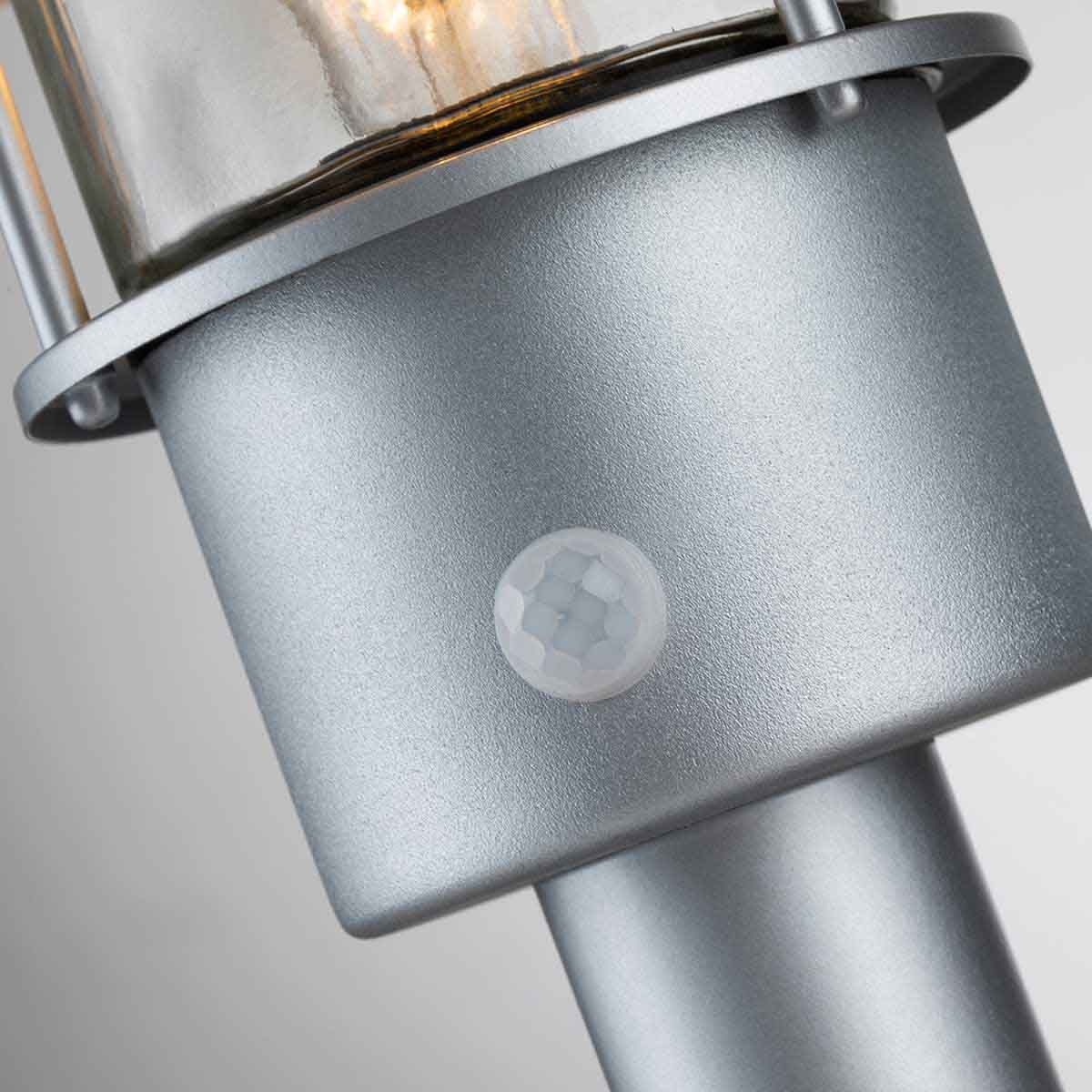 Klampenborg 1 - flammige Sockelleuchte mit PIR - Silber - Elsteadlighting - KLAMPENBORG - PED - PIR - SIL