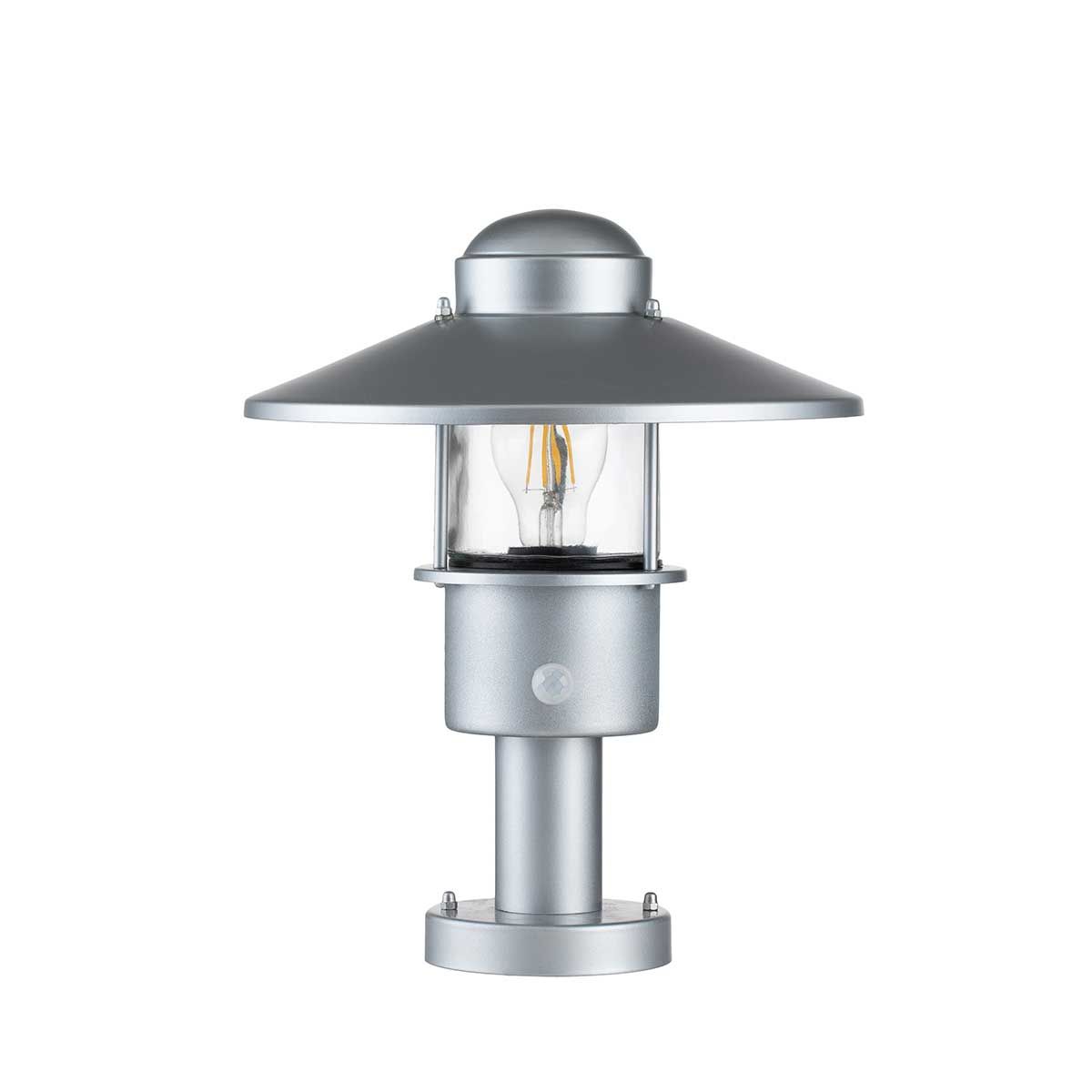 Klampenborg 1 - flammige Sockelleuchte mit PIR - Silber - Elsteadlighting - KLAMPENBORG - PED - PIR - SIL