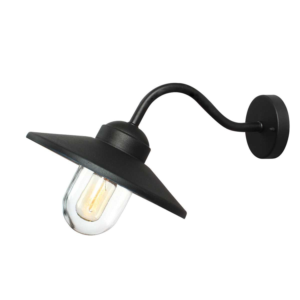Klampenborg 1 - flammige Wandlaterne - Schwarz - Elsteadlighting - KLAMPENBORG - BK