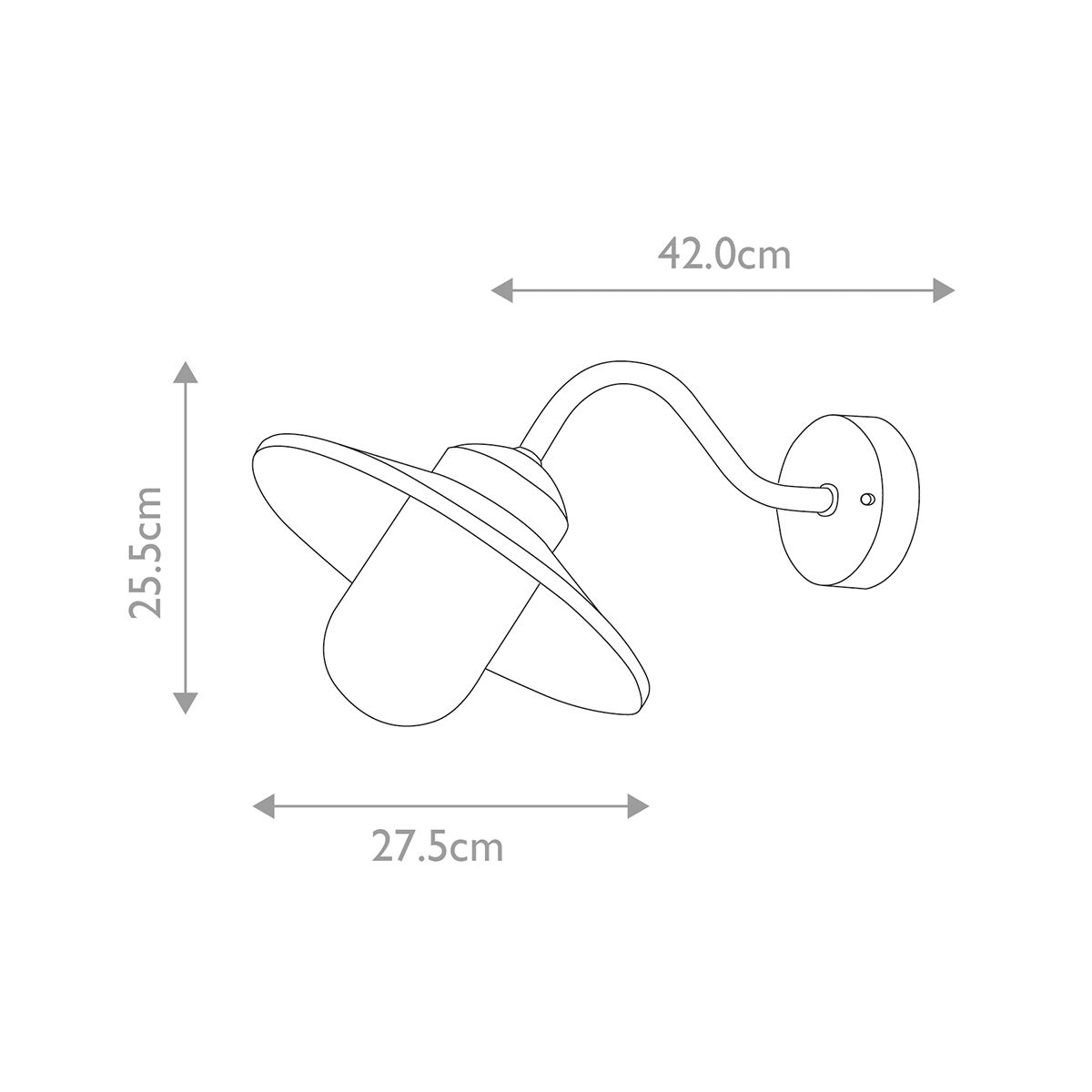 Klampenborg Wandlaterne mit 1 Licht – Silber - Elsteadlighting - KLAMPENBORG