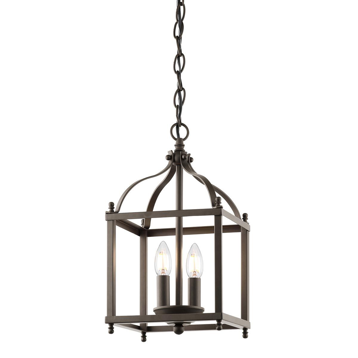 Kleine 2-flammige Pendelleuchte Larkin - Alte Bronze - Elsteadlighting - leuchtengrosshandel24