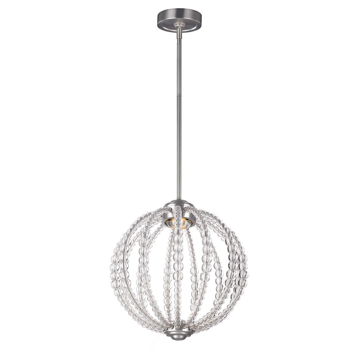 Kleine LED-Pendelleuchte Oberlin - Satiniertes Nickel - Elsteadlighting - leuchtengrosshandel24
