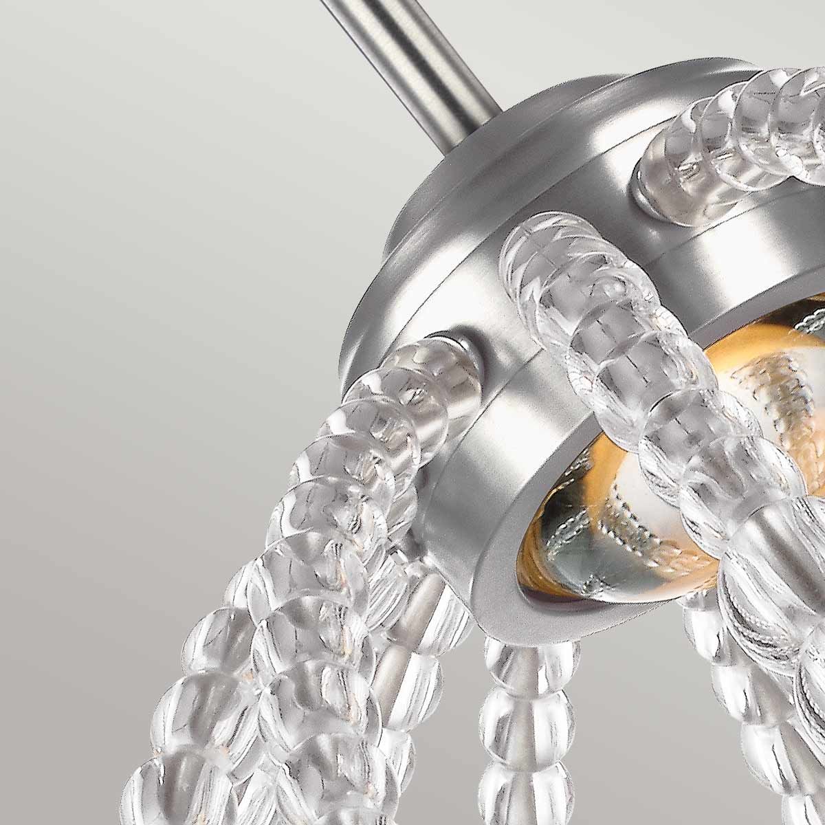 Kleine LED-Pendelleuchte Oberlin - Satiniertes Nickel - Elsteadlighting - leuchtengrosshandel24