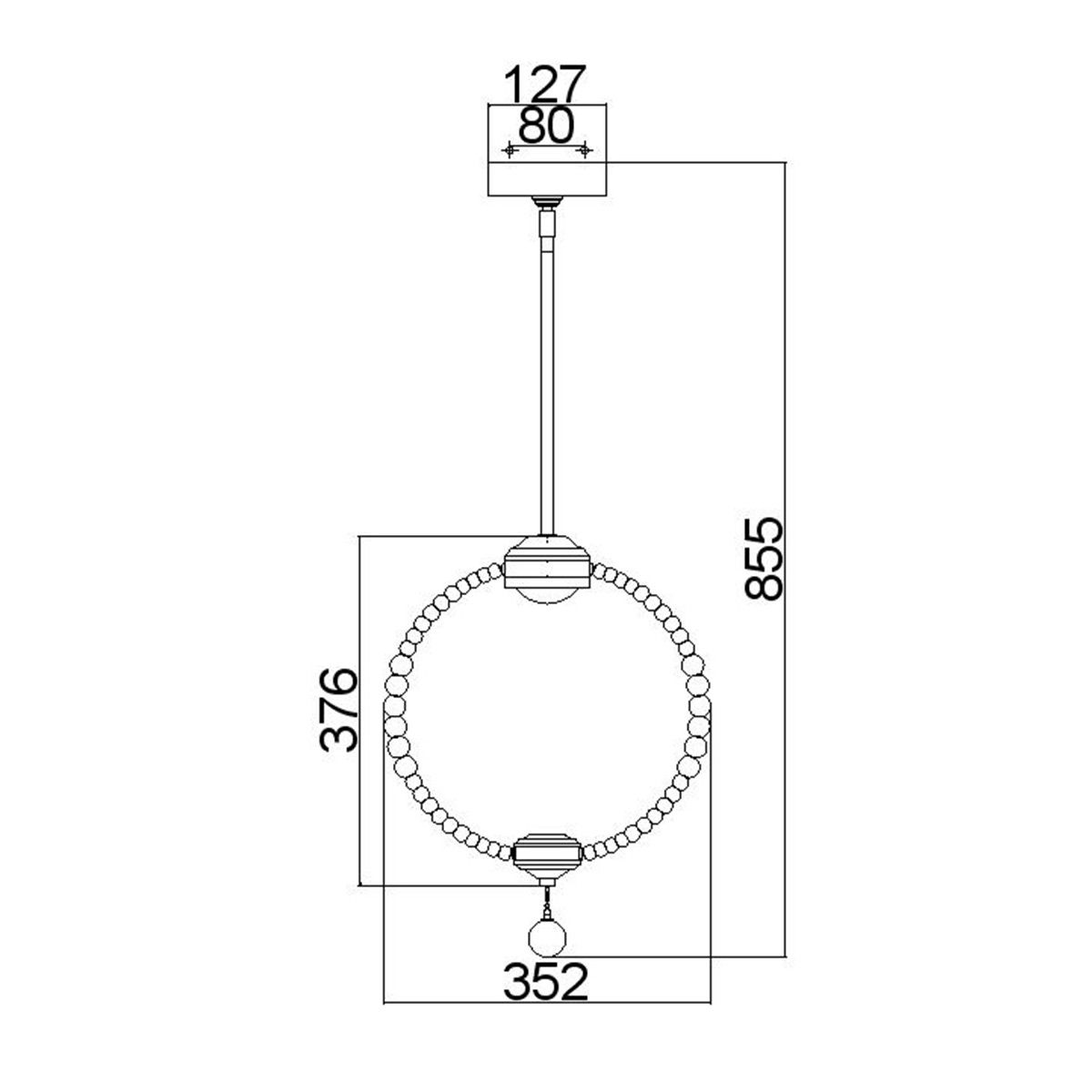 Kleine LED-Pendelleuchte Oberlin - Satiniertes Nickel - Elsteadlighting - leuchtengrosshandel24