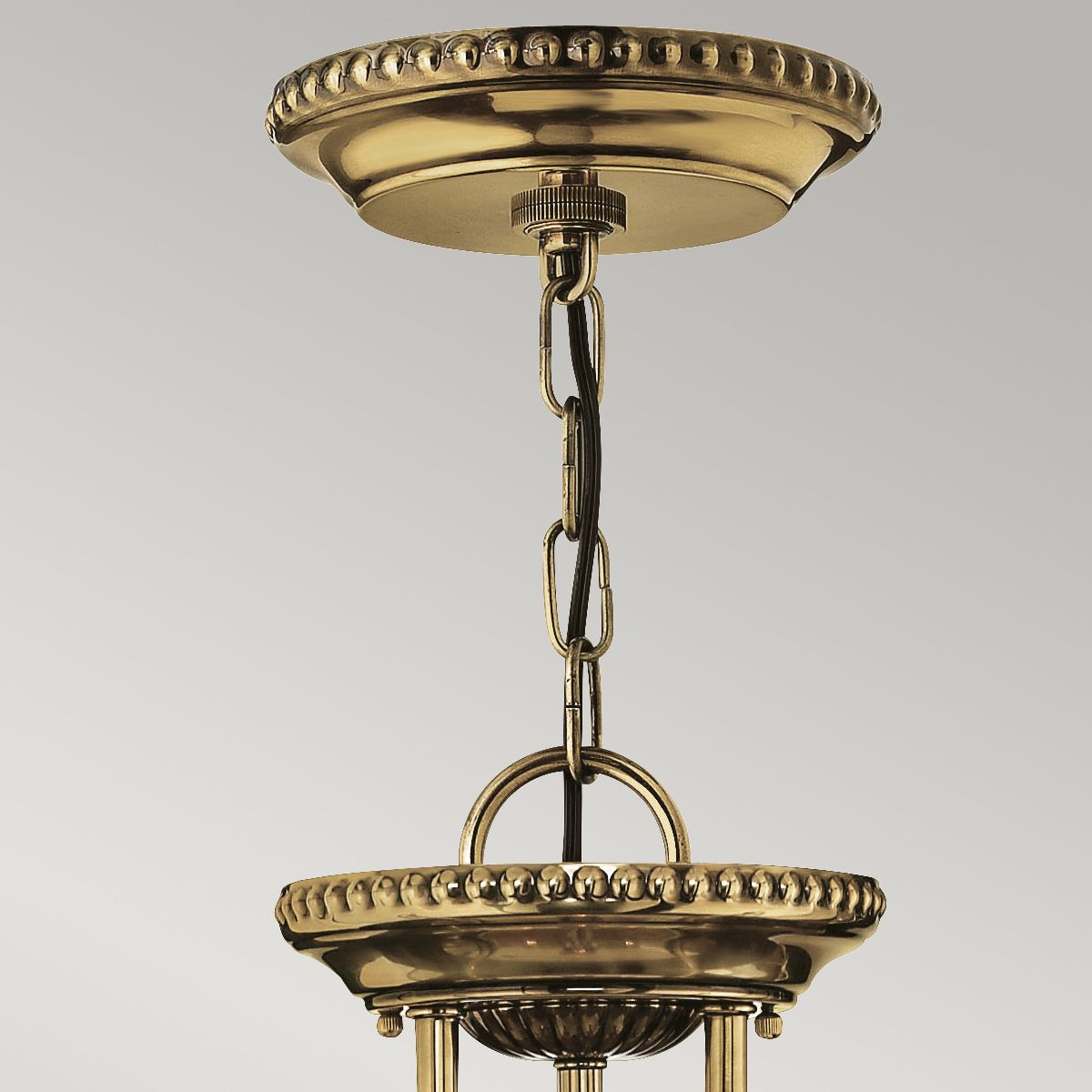 Kleine Pendelleuchte „Cambridge“ mit 3 Lichtern, brüniertes Messing - Elsteadlighting - leuchtengrosshandel24