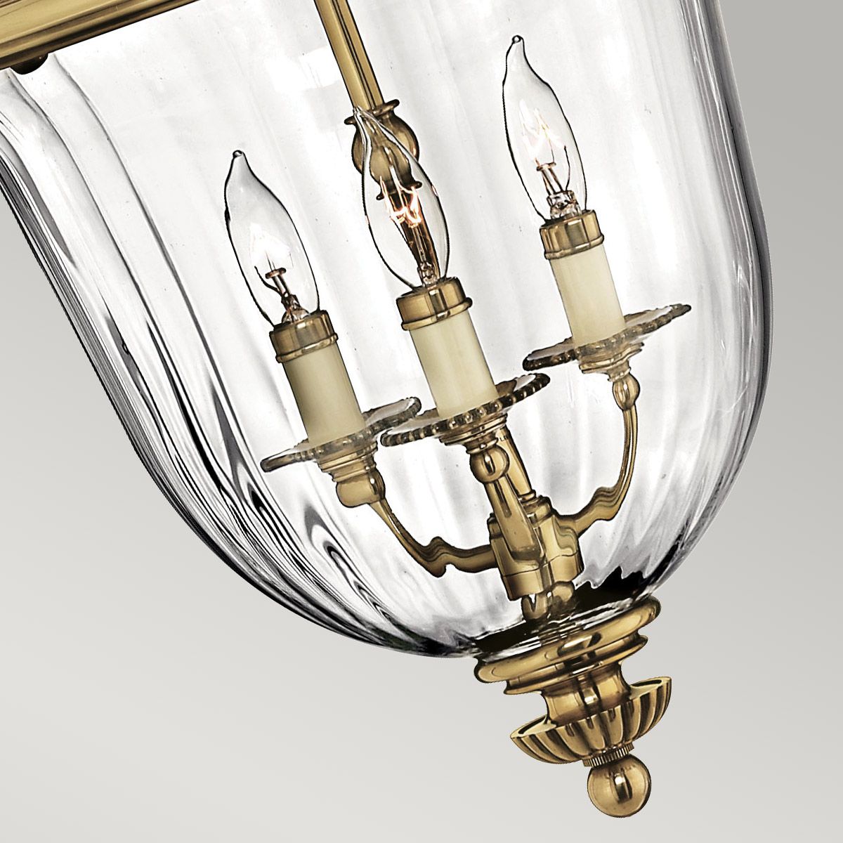 Kleine Pendelleuchte „Cambridge“ mit 3 Lichtern, brüniertes Messing - Elsteadlighting - leuchtengrosshandel24