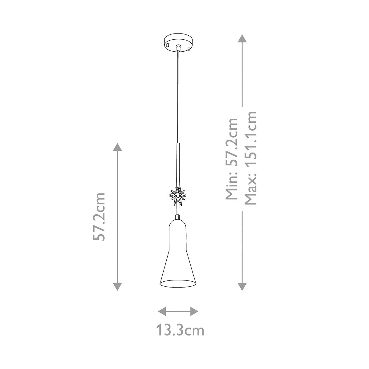 Kleine Pendelleuchte Etoile 1lt - Mattschwarz und Blattgold - Elsteadlighting - leuchtengrosshandel24