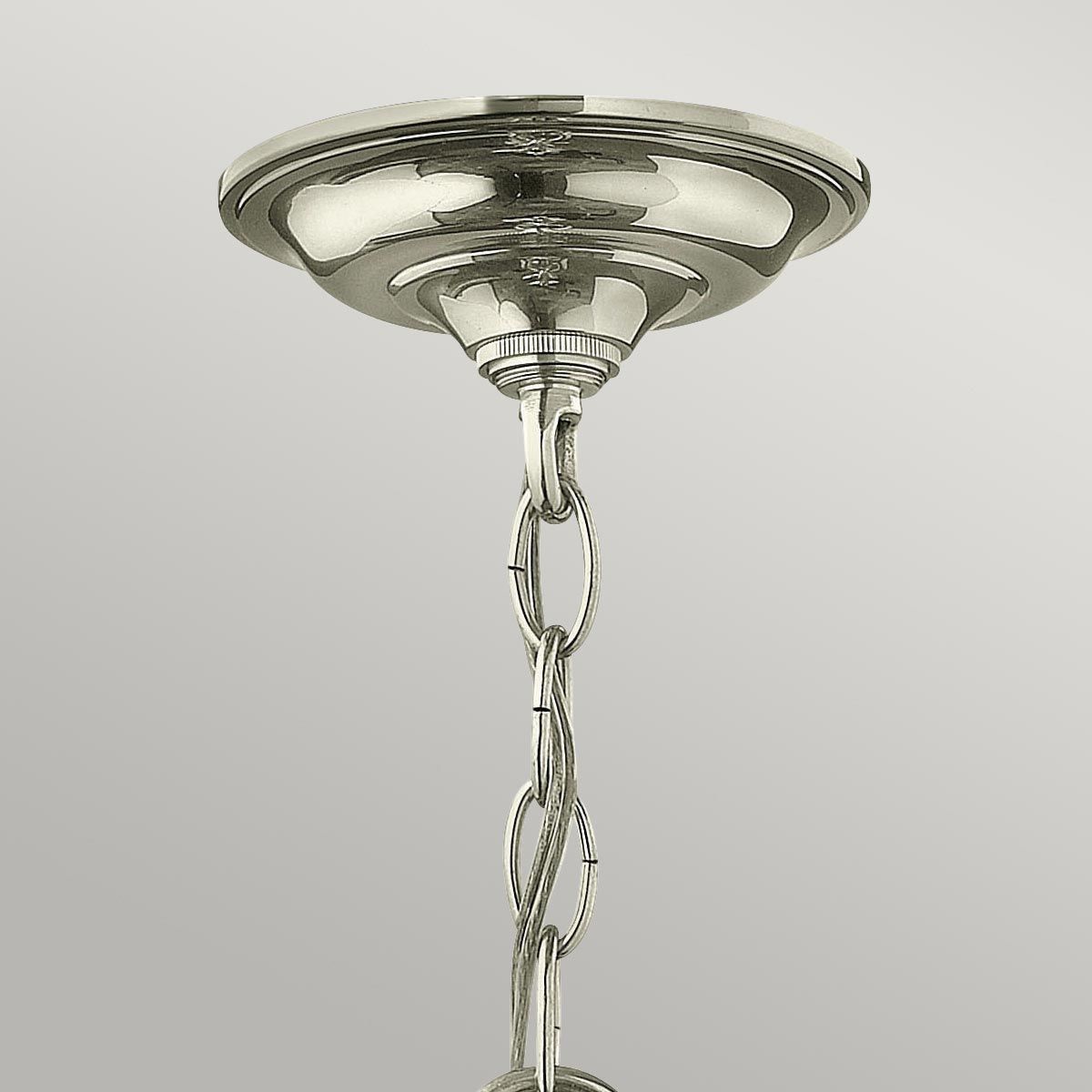 Kleine Pendelleuchte Gentry mit 3 Lichtern, poliertes Nickel - Elsteadlighting - leuchtengrosshandel24