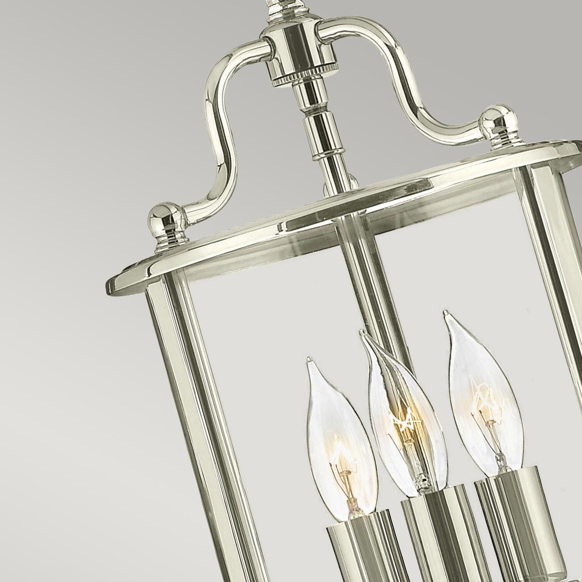 Kleine Pendelleuchte Gentry mit 3 Lichtern, poliertes Nickel - Elsteadlighting - leuchtengrosshandel24