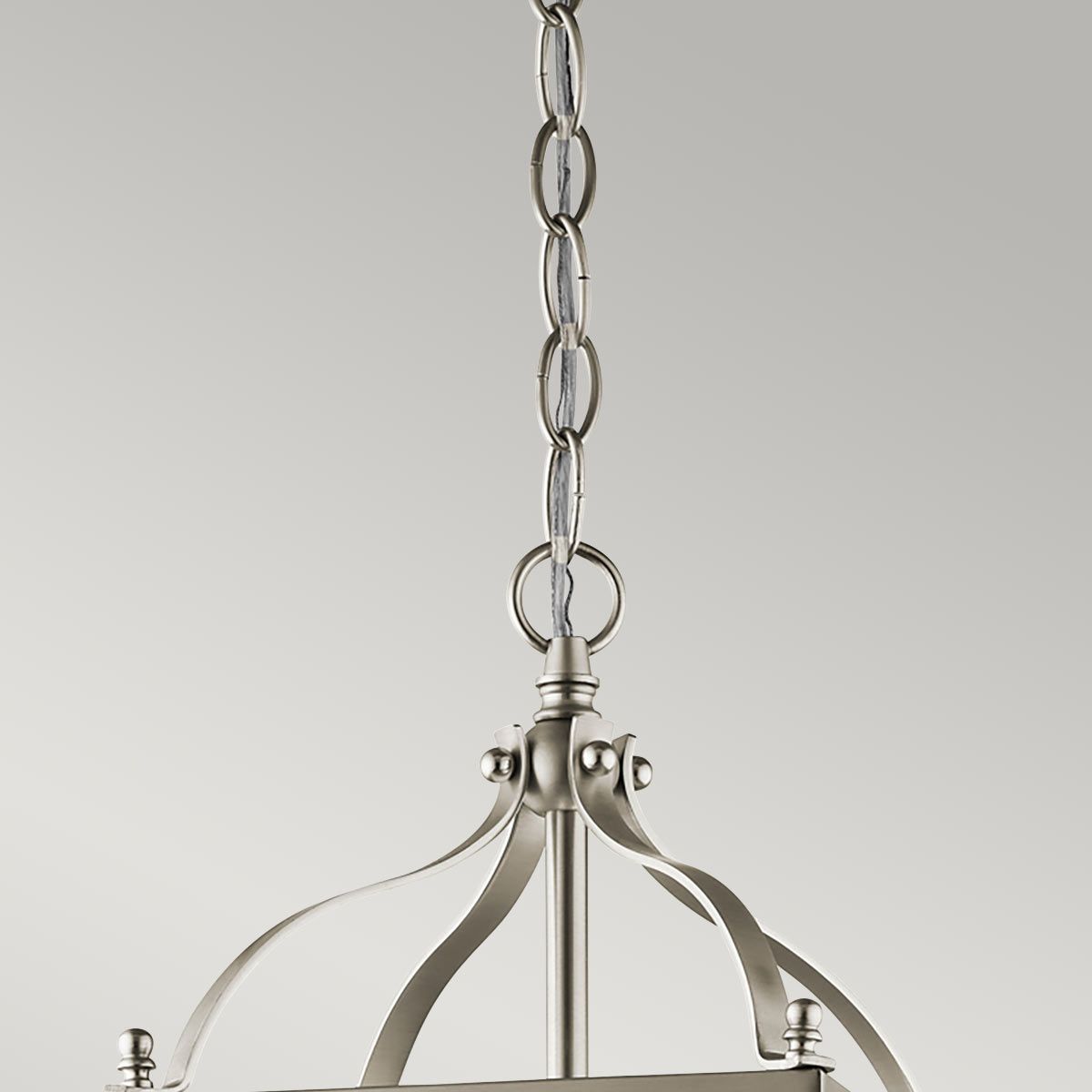Kleine Pendelleuchte Larkin mit 2 Lichtern, gebürstetes Nickel - Elsteadlighting - leuchtengrosshandel24