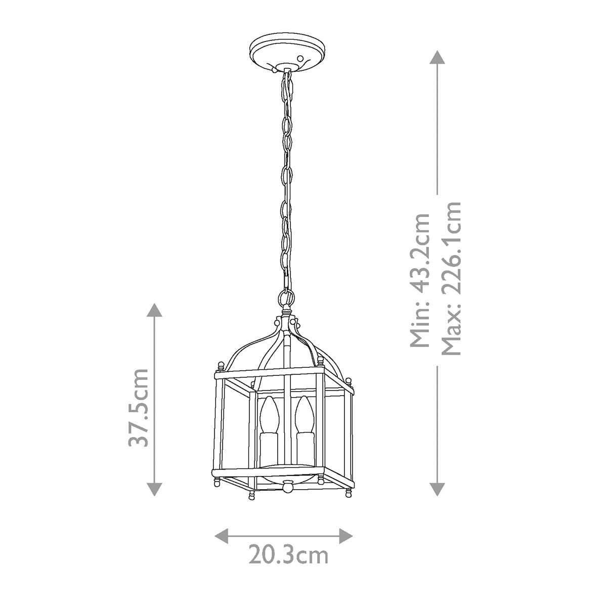 Kleine Pendelleuchte Larkin mit 2 Lichtern, gebürstetes Nickel - Elsteadlighting - leuchtengrosshandel24