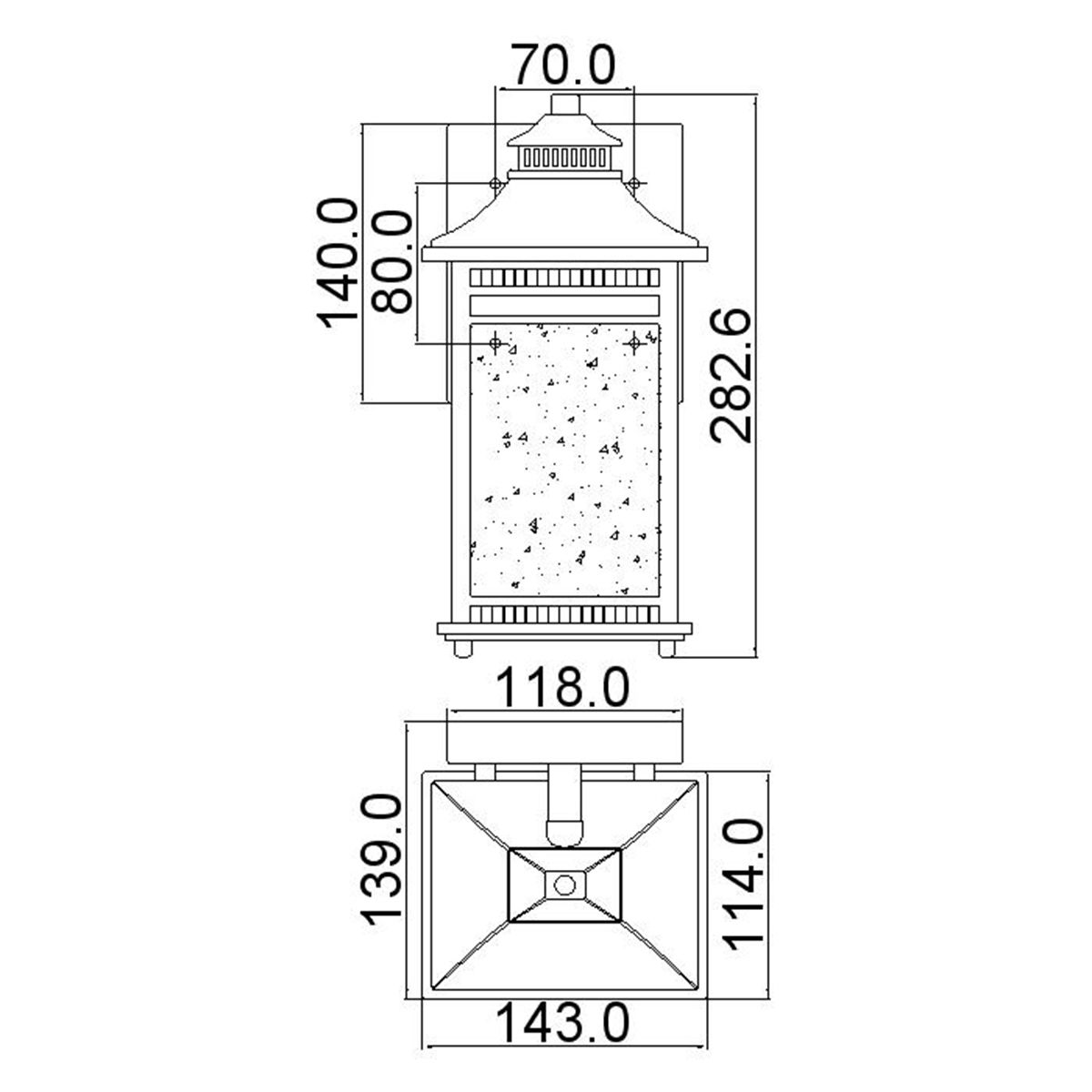 Kleine Wandlaterne Livingston mit 1 Licht - Imperial Bronze - Elsteadlighting - QZ - LIVINGSTON2 - S