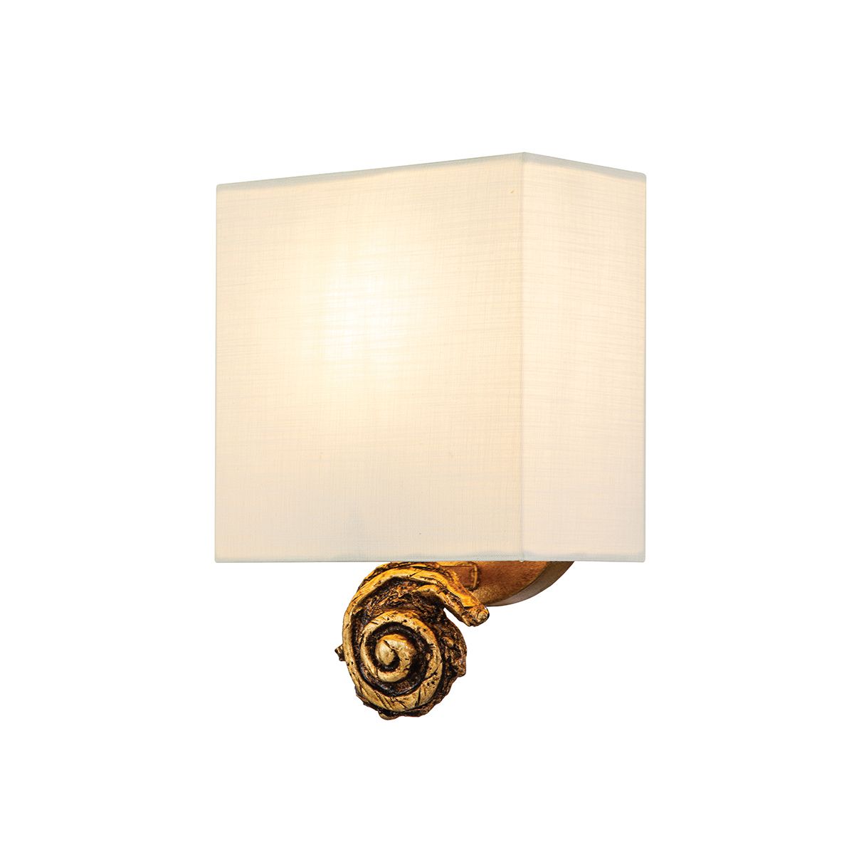 Kleine Wandleuchte „Swirl“ 1 l, Blattgold - Elsteadlighting - leuchtengrosshandel24