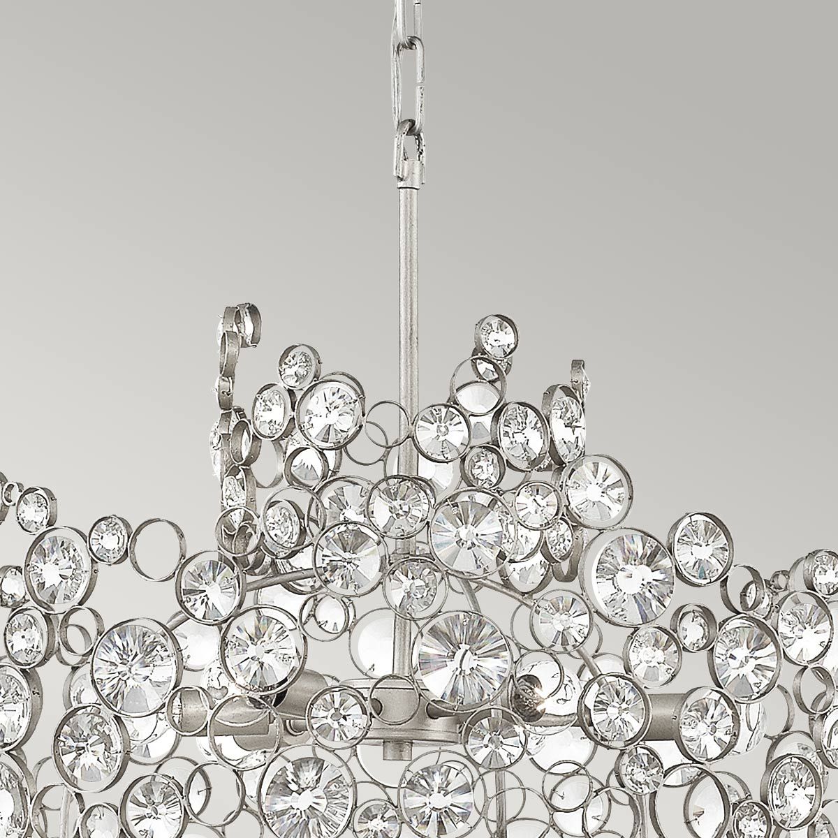 Kronleuchter Anya mit 6 Lichtern, Blattsilber - Elsteadlighting - leuchtengrosshandel24