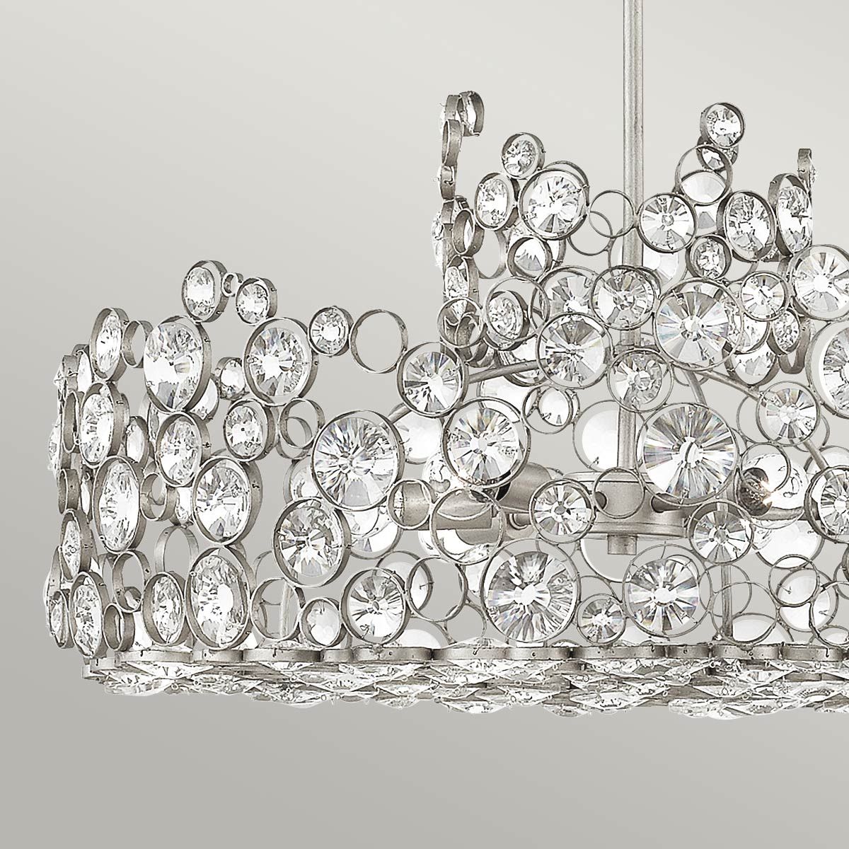 Kronleuchter Anya mit 6 Lichtern, Blattsilber - Elsteadlighting - leuchtengrosshandel24