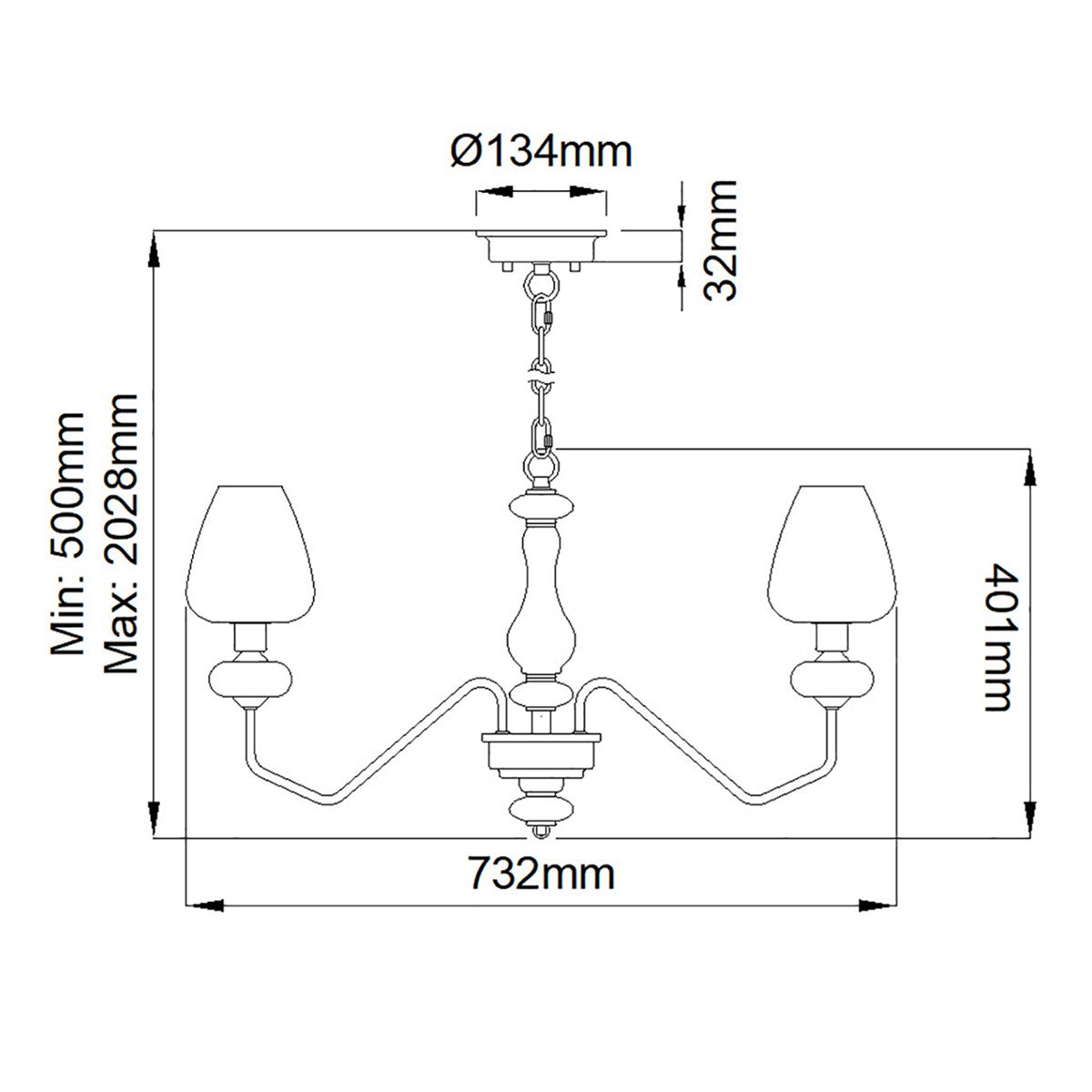 Kronleuchter Armand mit 5 Lichtern, Messing versilbert und anthrazitfarben lackiert - Elsteadlighting - leuchtengrosshandel24