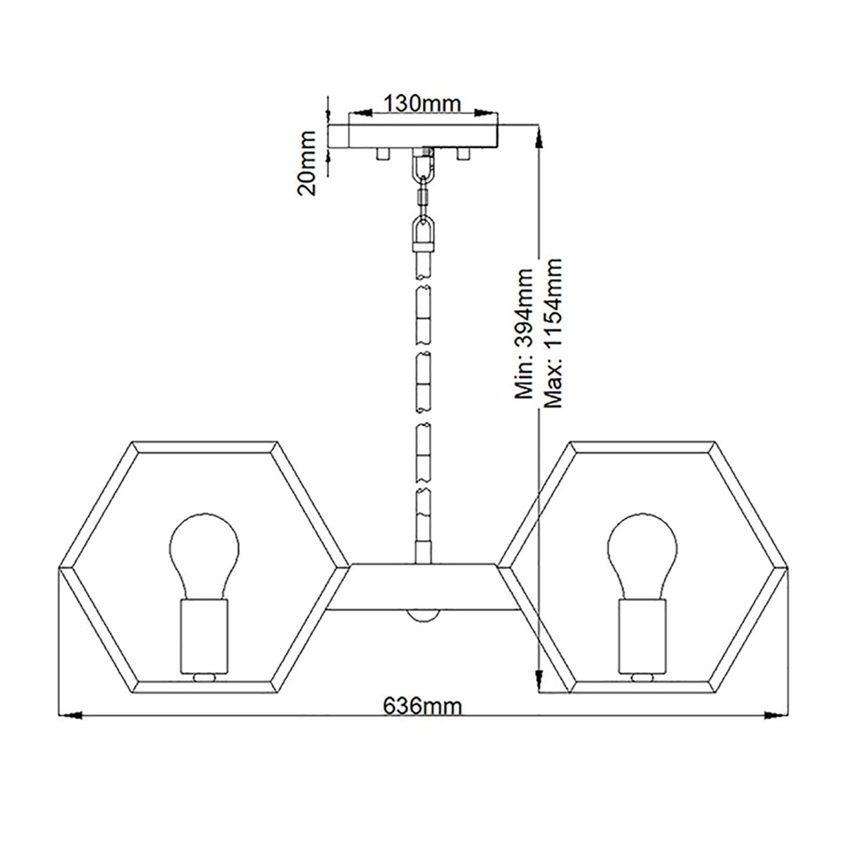 Kronleuchter Bismarck mit 5 Lichtern, Erdschwarz - Elsteadlighting - leuchtengrosshandel24