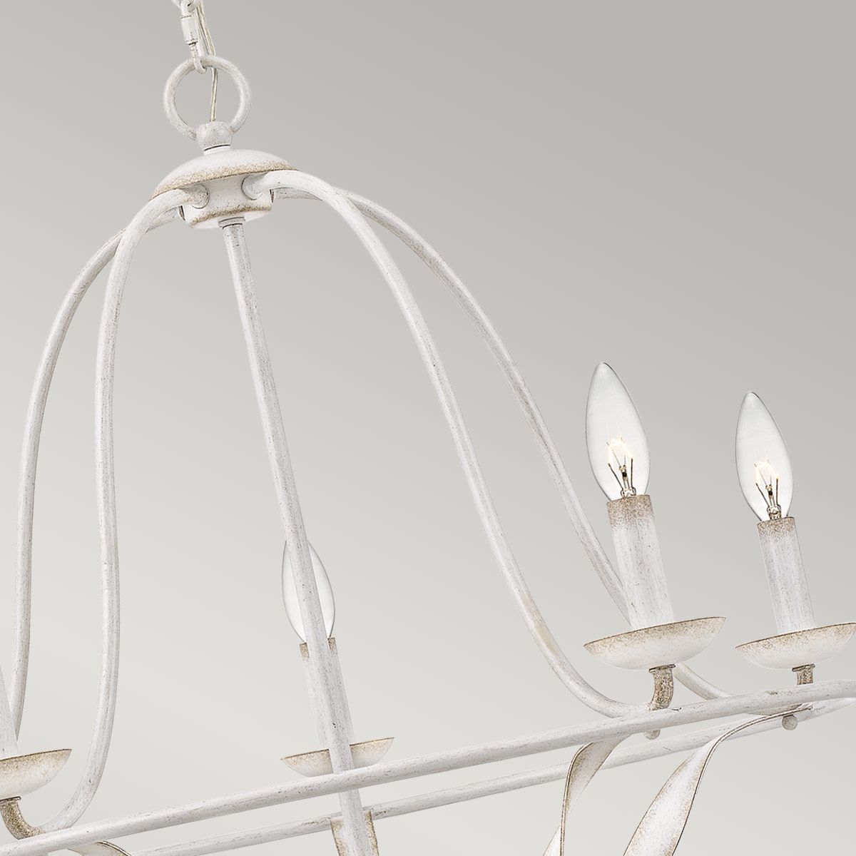 Kronleuchter Bradbury mit 5 Lichtern, Antikweiß - Elsteadlighting - leuchtengrosshandel24
