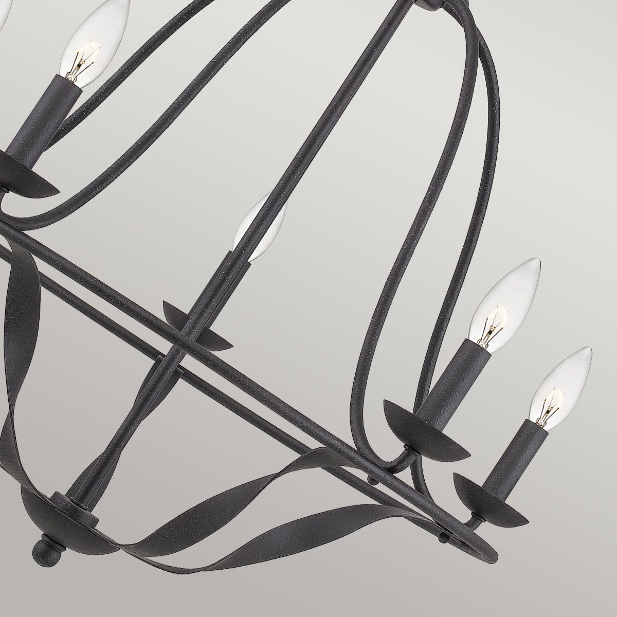 Kronleuchter Bradbury mit 5 Lichtern, Esche grau - Elsteadlighting - leuchtengrosshandel24