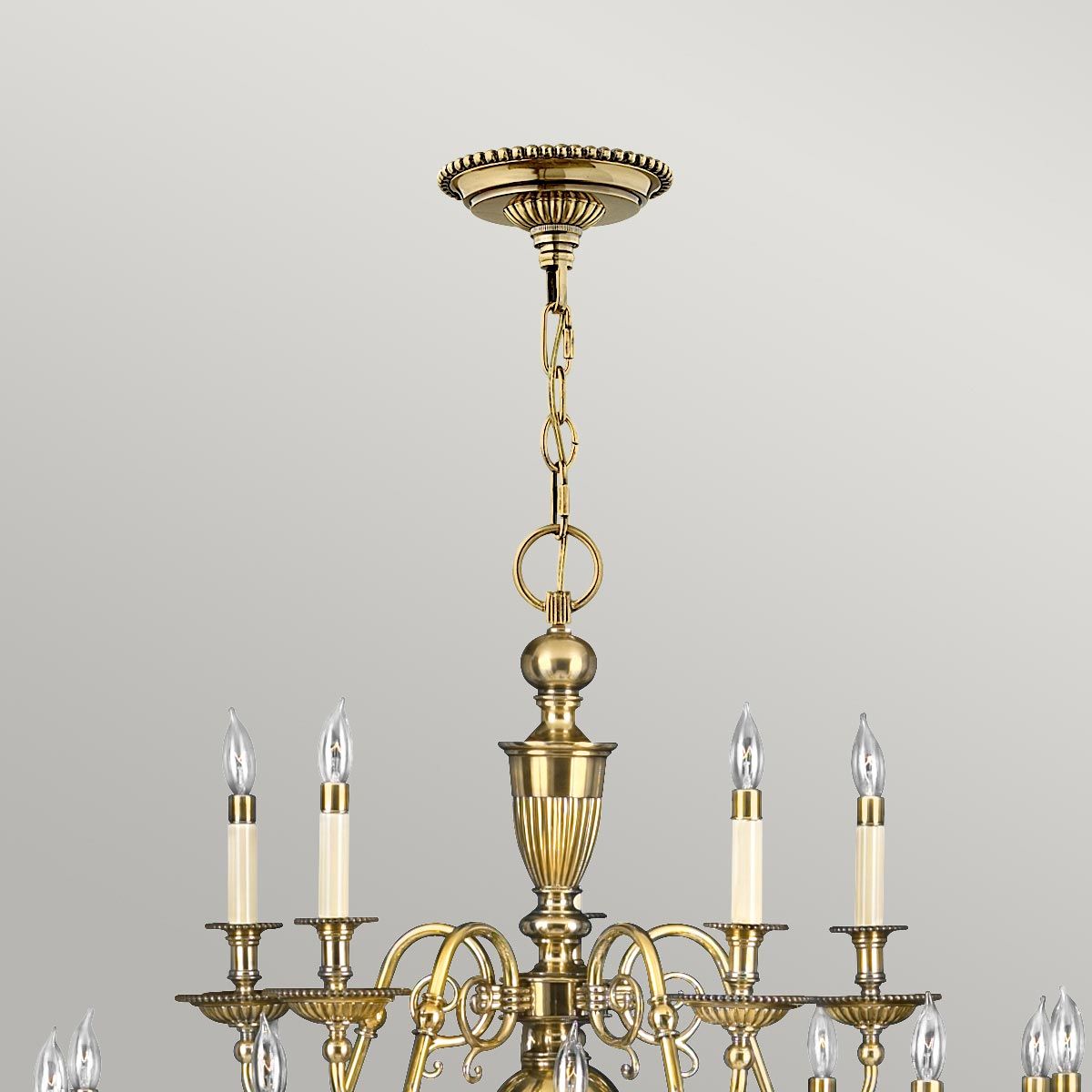 Kronleuchter „Cambridge“ mit 25 Lichtern, brüniertes Messing - Elsteadlighting - leuchtengrosshandel24