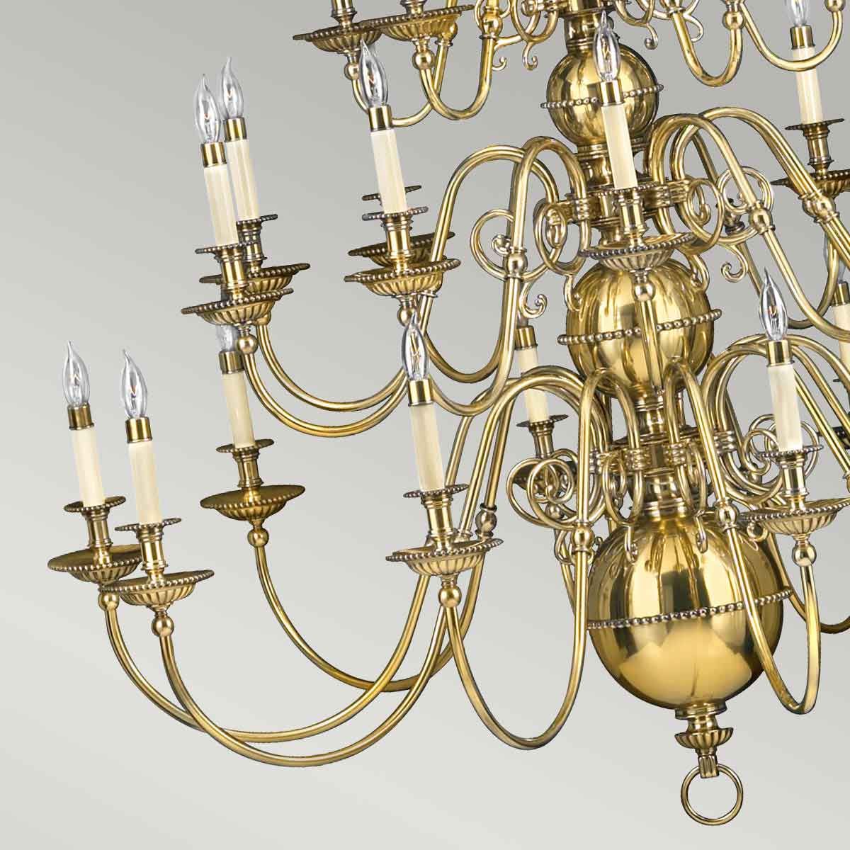 Kronleuchter „Cambridge“ mit 25 Lichtern, brüniertes Messing - Elsteadlighting - leuchtengrosshandel24