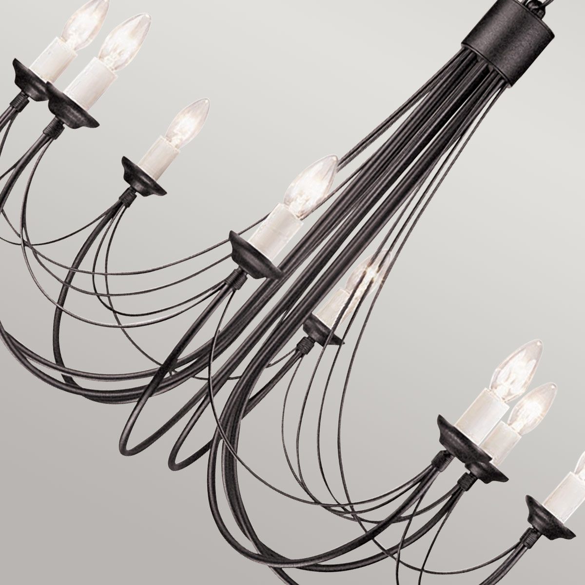Kronleuchter Carisbrooke mit 8 Lichtern, Schwarz - Elsteadlighting - leuchtengrosshandel24
