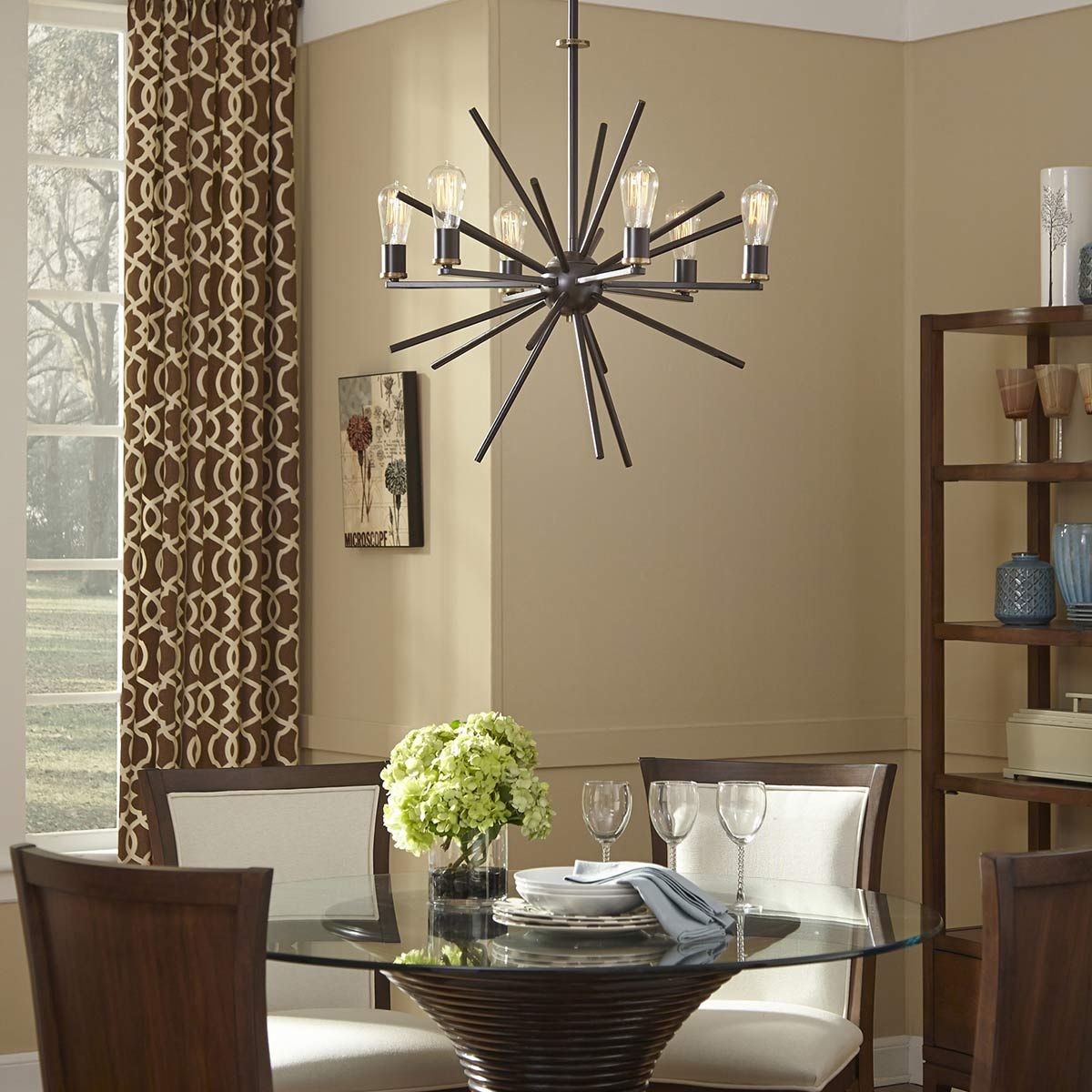 Kronleuchter Carnegie mit 6 Lichtern, Western-Bronze - Elsteadlighting - leuchtengrosshandel24