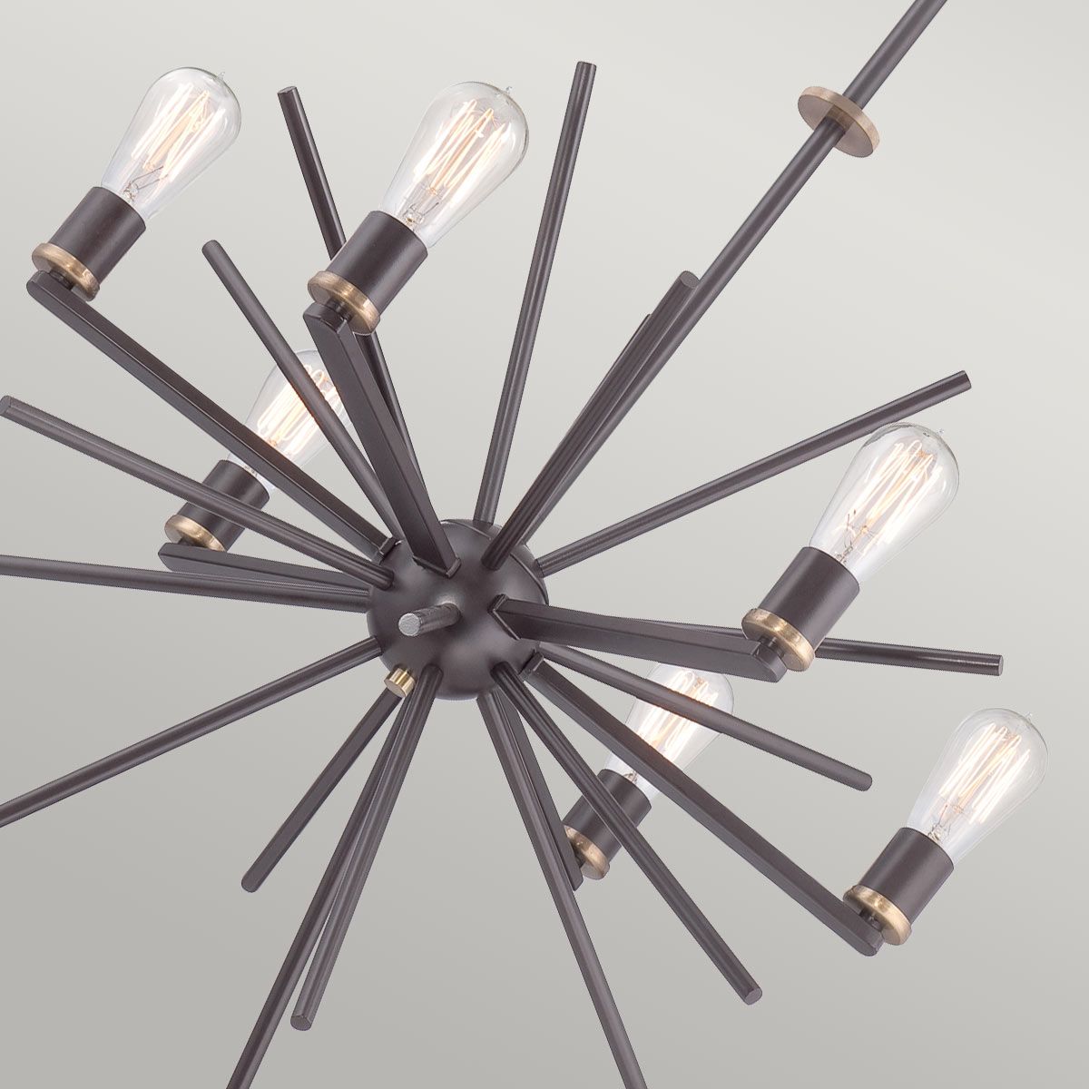 Kronleuchter Carnegie mit 6 Lichtern, Western-Bronze - Elsteadlighting - leuchtengrosshandel24