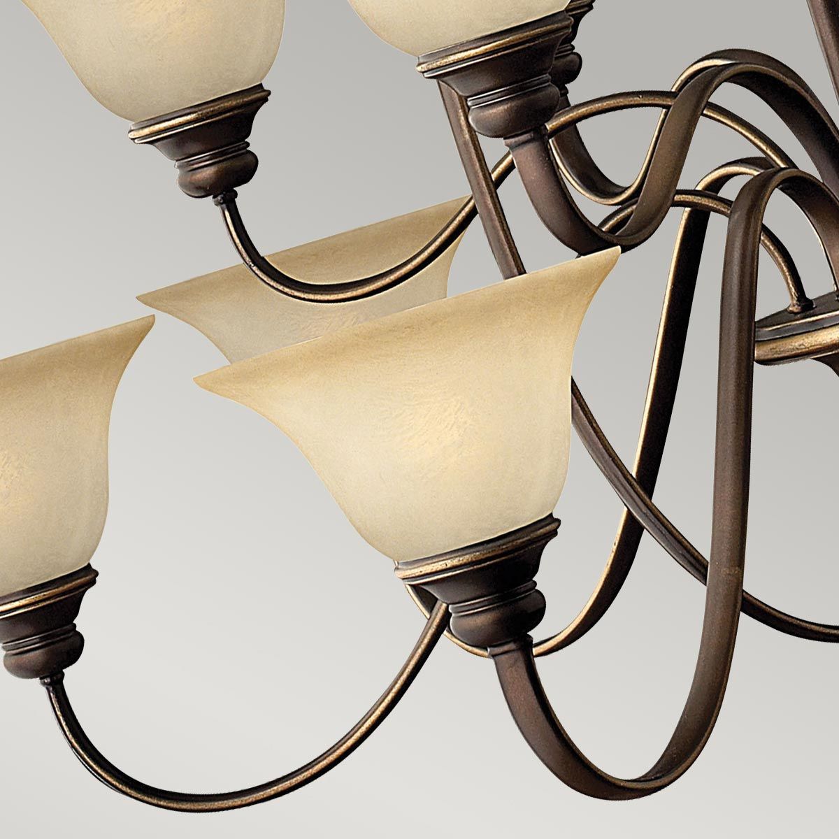 Kronleuchter „Cello“ mit 15 Lichtern, Antikbronze - Elsteadlighting - leuchtengrosshandel24
