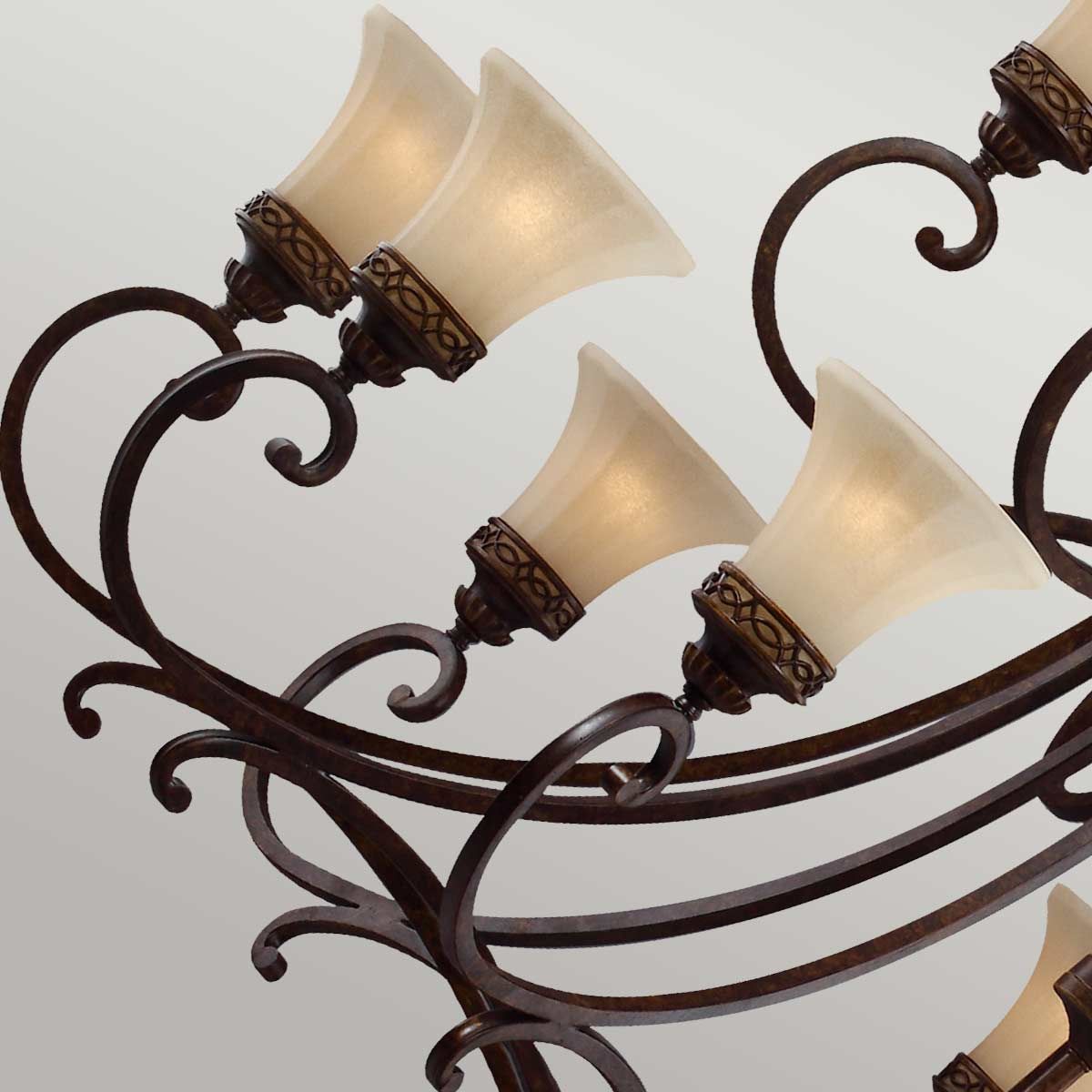Kronleuchter „Drawing Room“ mit 18 Lichtern, Walnuss - Elsteadlighting - leuchtengrosshandel24