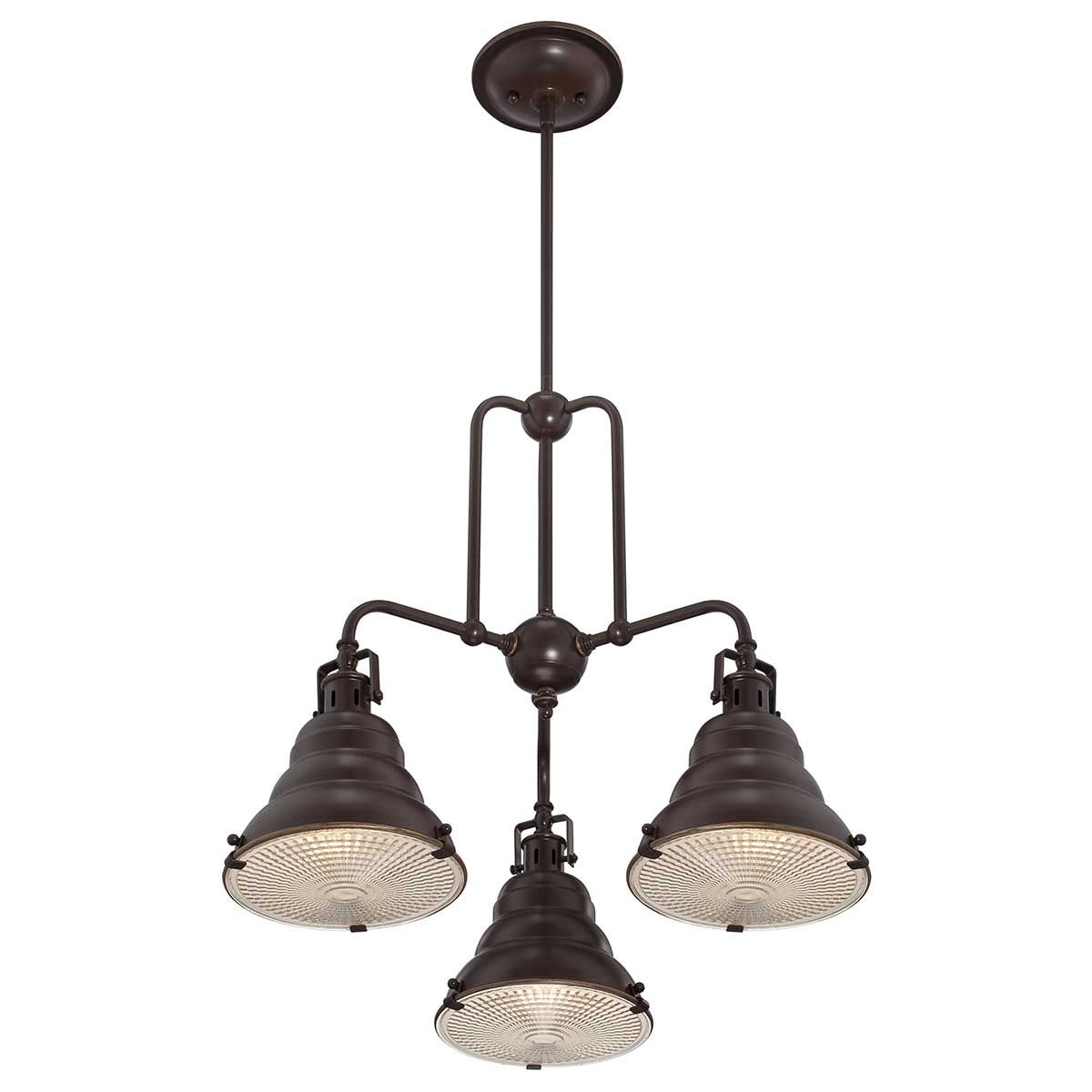 Kronleuchter Eastvale mit 3 Lichtern, Palladio-Bronze - Elsteadlighting - leuchtengrosshandel24