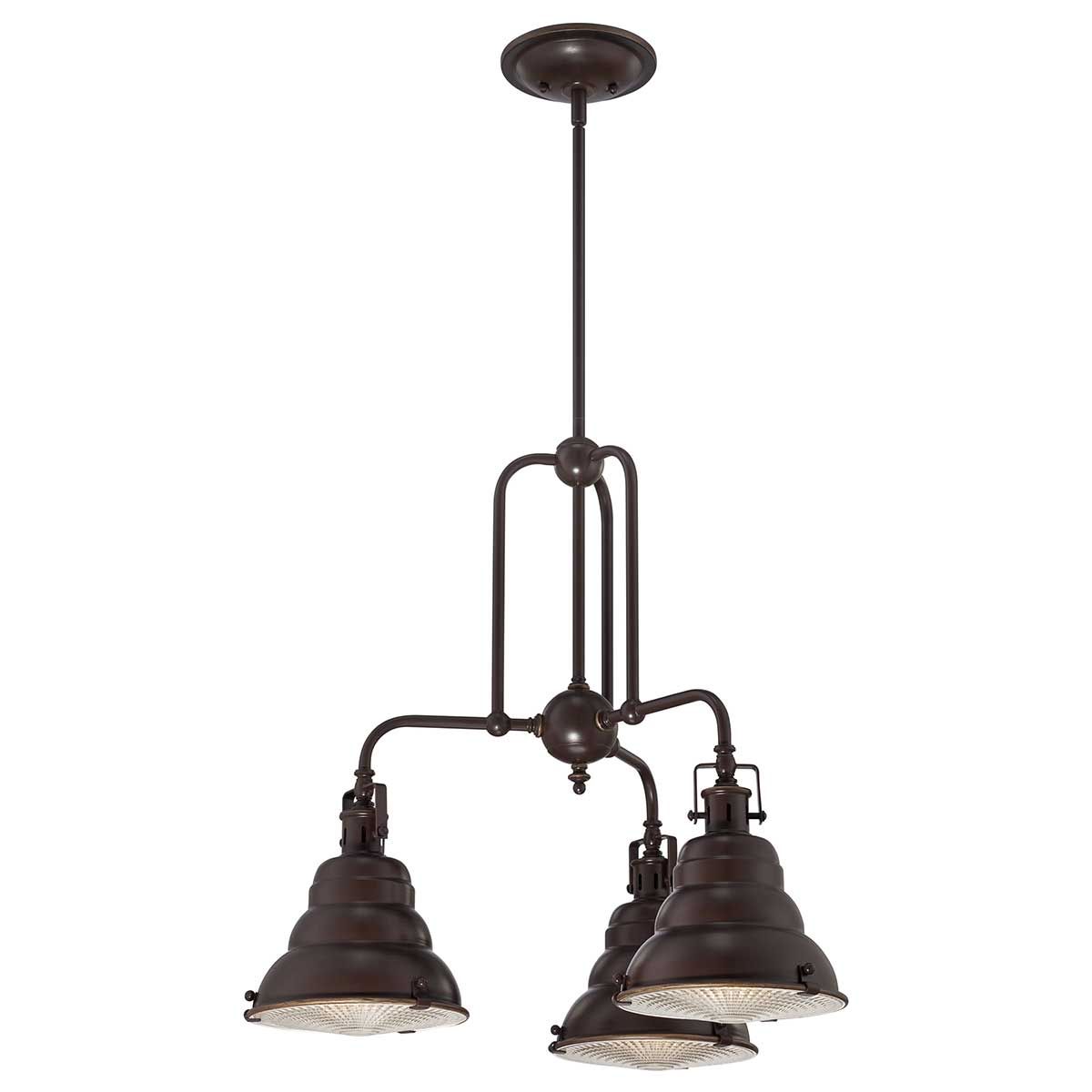 Kronleuchter Eastvale mit 3 Lichtern, Palladio-Bronze - Elsteadlighting - leuchtengrosshandel24