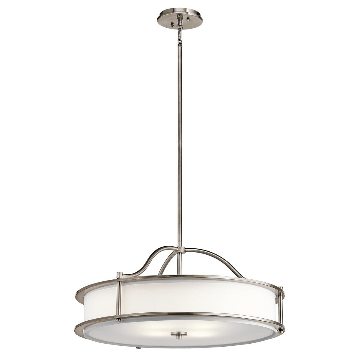 Kronleuchter Emory, 4 Lichter, halbbündig, klassisches Zinn - Elsteadlighting - leuchtengrosshandel24